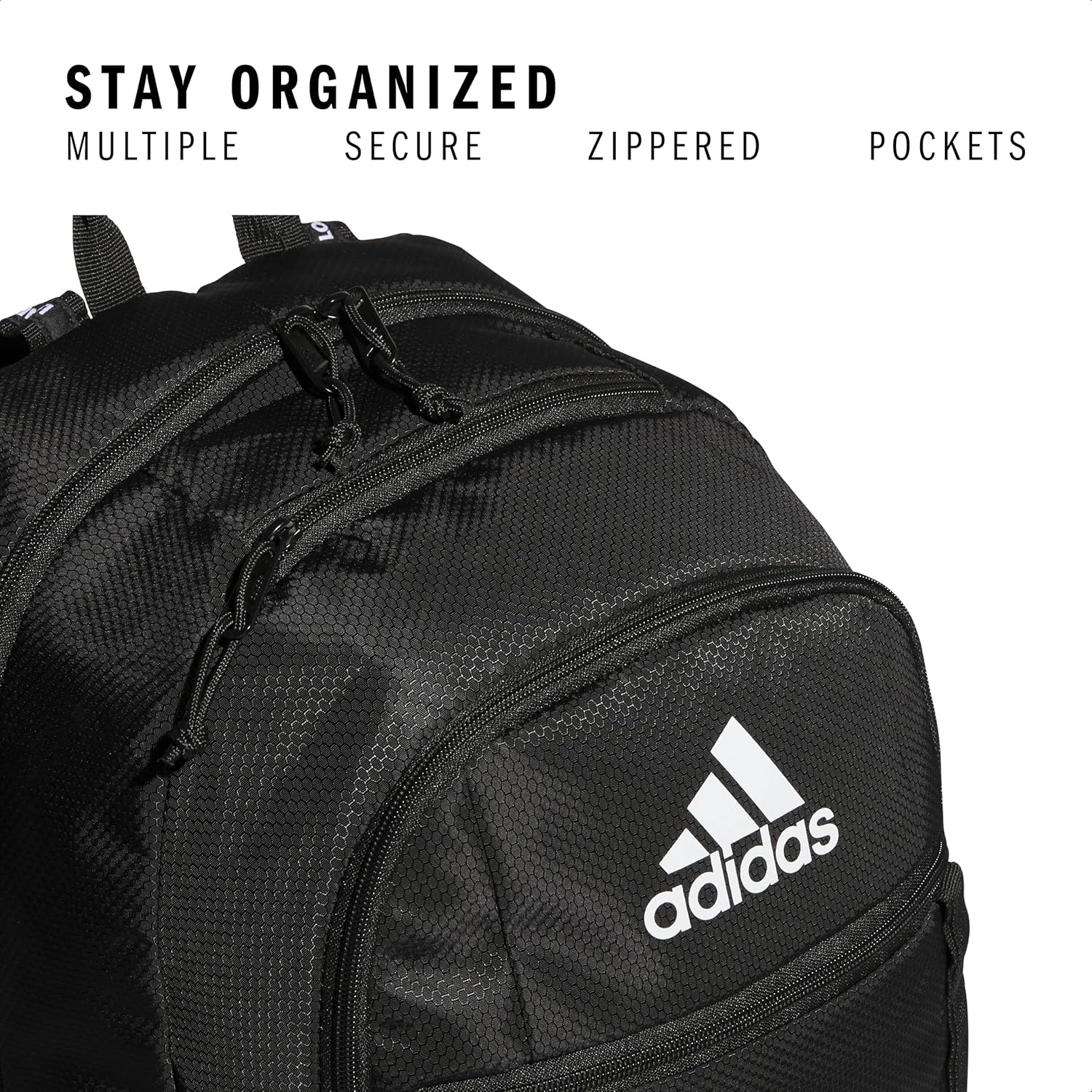 image:imageadidas Excel 7 School Backpack for Laptop Gym and Travel 34LBlackWhite7
