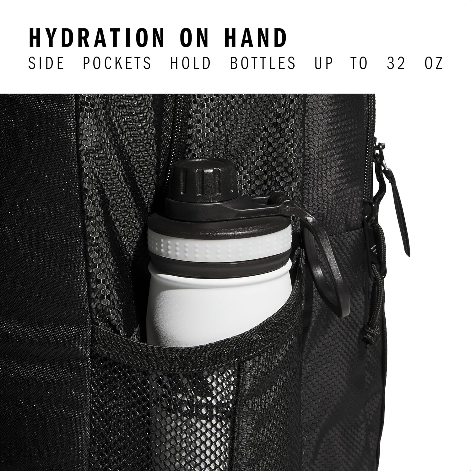 image:imageadidas Excel 7 School Backpack for Laptop Gym and Travel 34LBlackWhite7