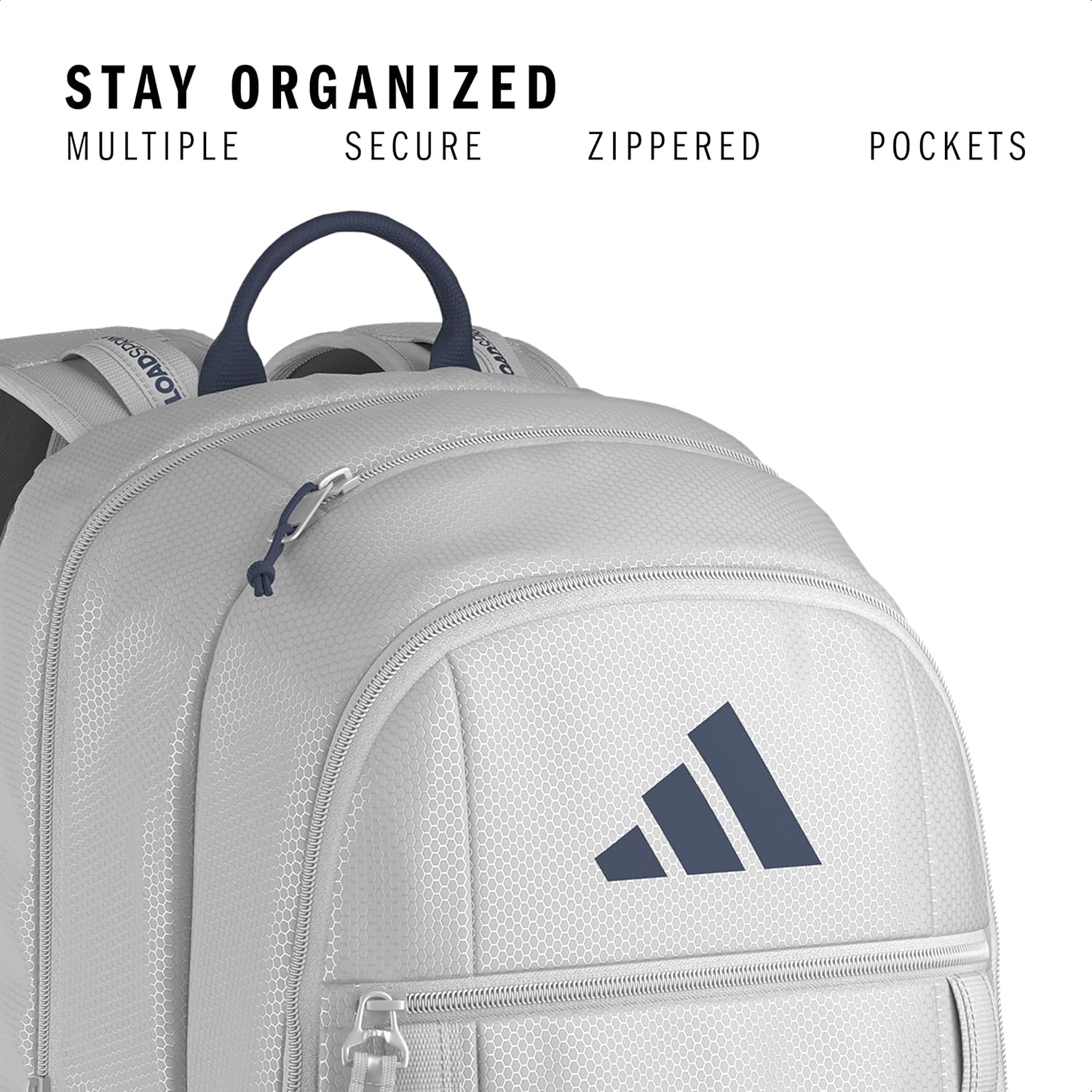 image:imageadidas Excel 7 School Backpack for Laptop Gym and Travel 34LGrey TwoMineral Blue75