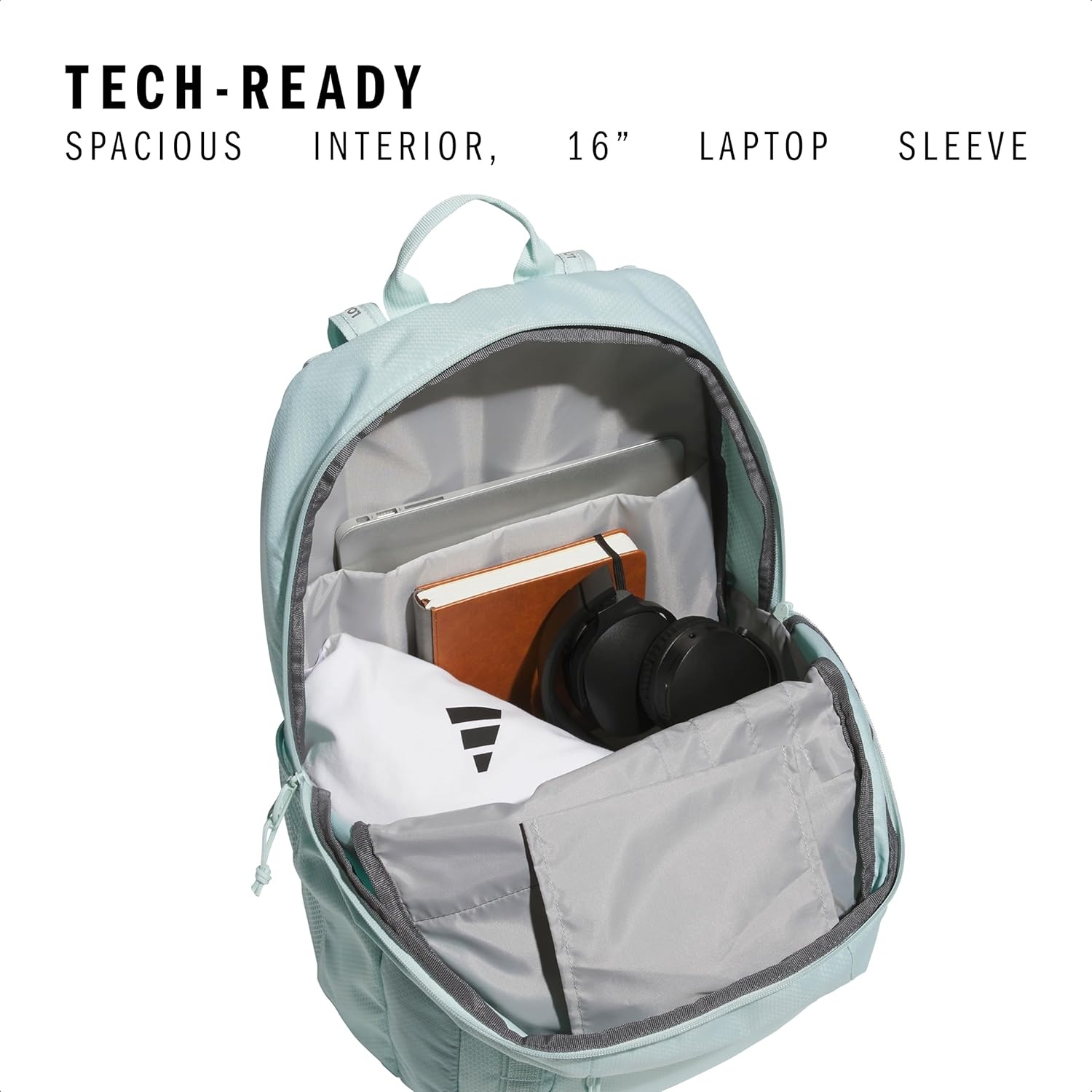image:imageadidas Excel 7 School Backpack for Laptop Gym and Travel 34LHalo Mint GreenWhite75