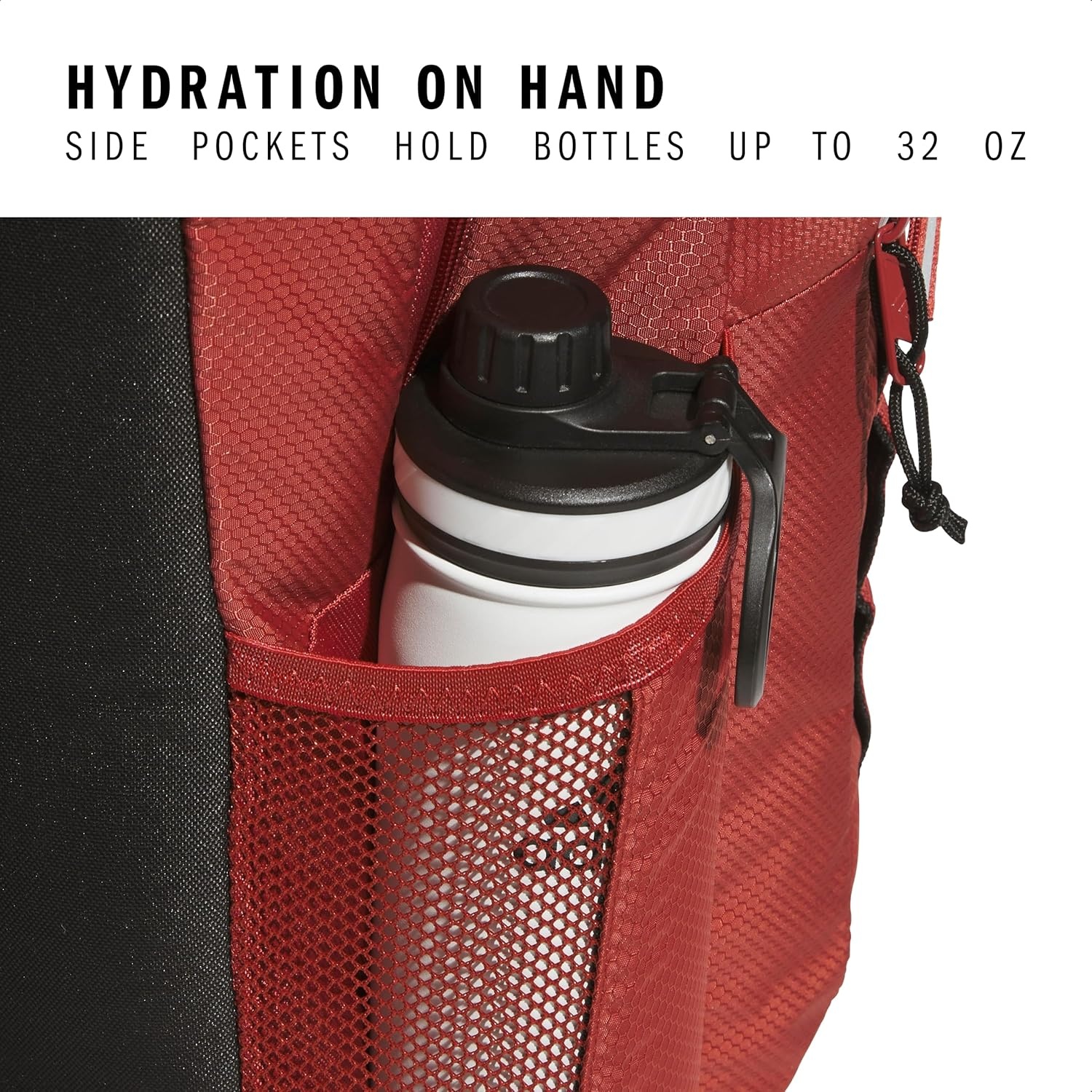 image:imageadidas Excel 7 School Backpack for Laptop Gym and Travel 34LPreloved Ruby RedBlack75