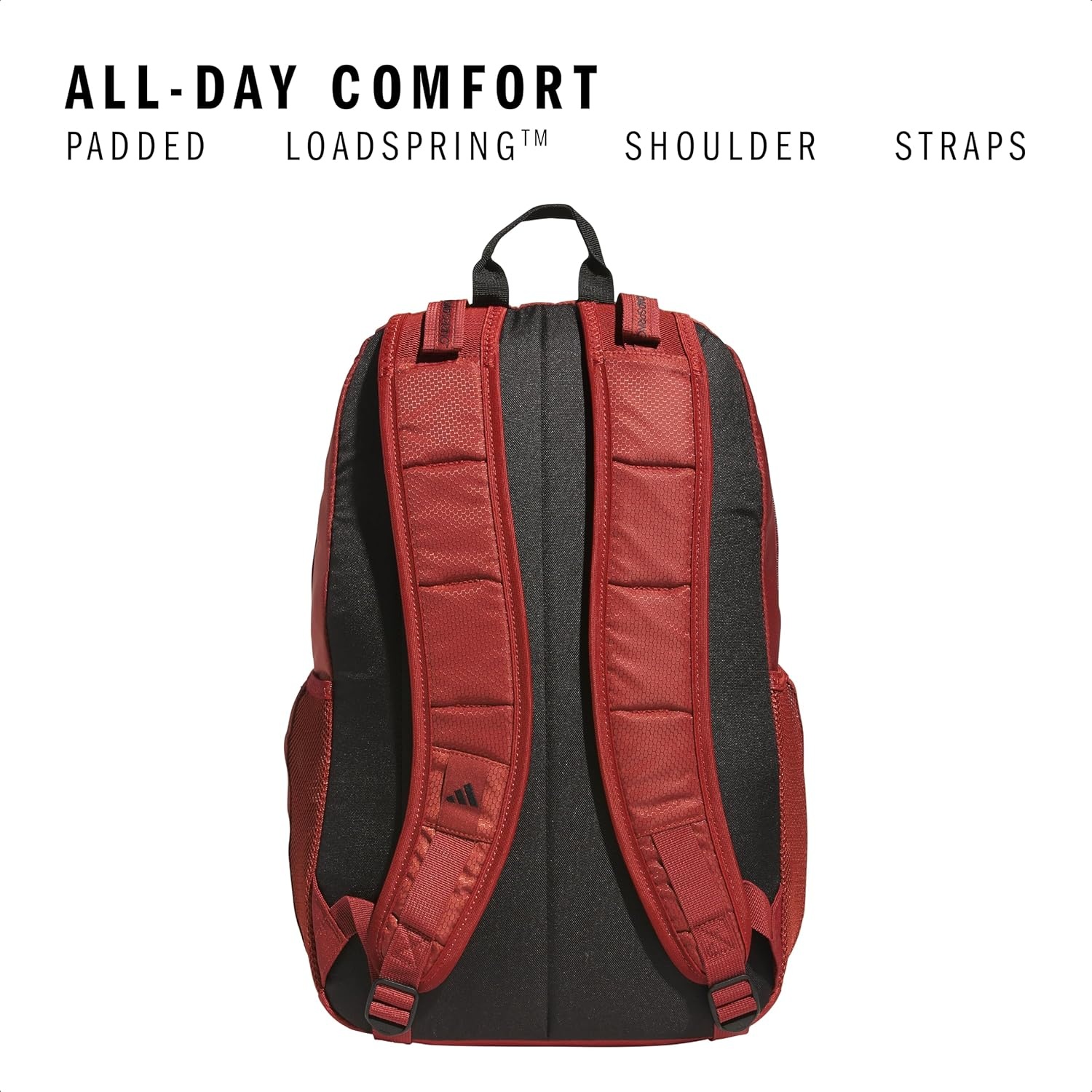image:imageadidas Excel 7 School Backpack for Laptop Gym and Travel 34LPreloved Ruby RedBlack75