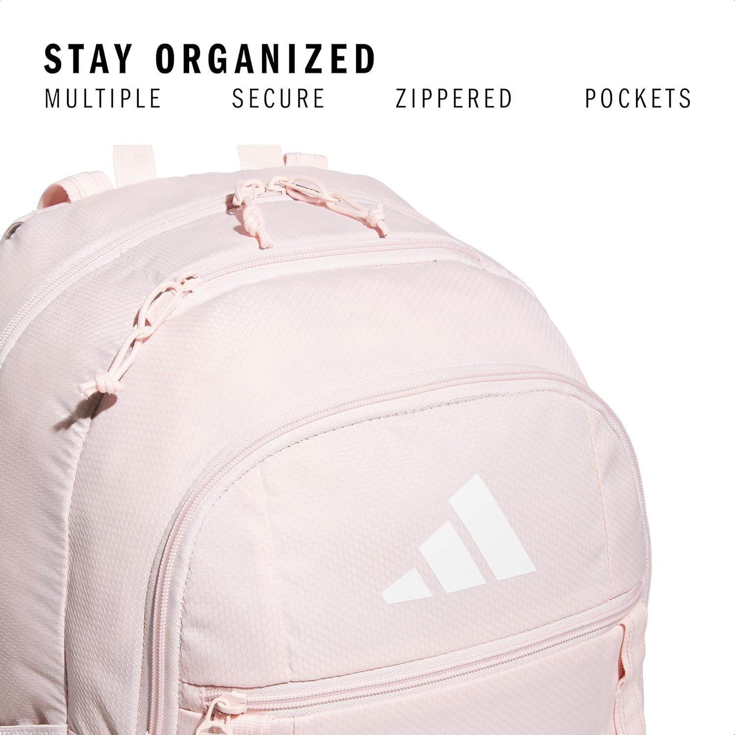image:imageadidas Excel 7 School Backpack for Laptop Gym and Travel 34LSandy PinkWhite75