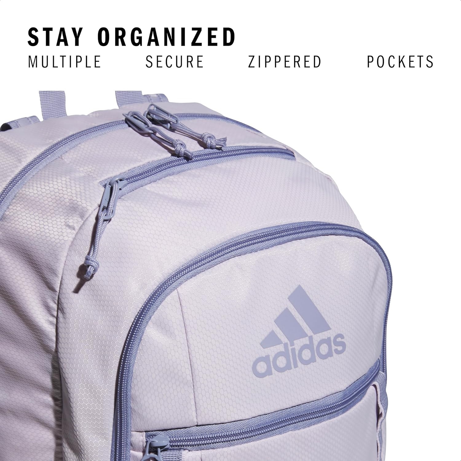 image:imageadidas Excel 7 School Backpack for Laptop Gym and Travel 34LSilver Dawn GreyGreySilver Violet Purple7
