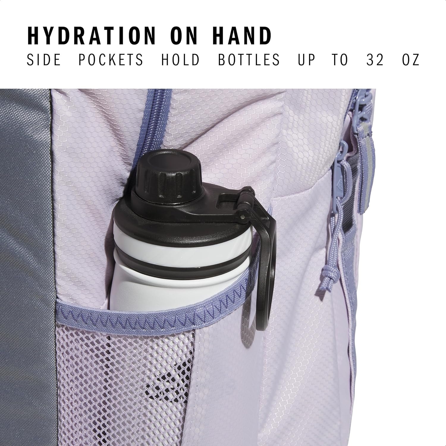 image:imageadidas Excel 7 School Backpack for Laptop Gym and Travel 34LSilver Dawn GreyGreySilver Violet Purple7