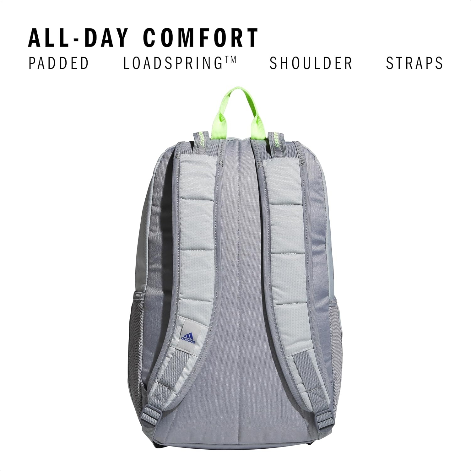image:imageadidas Excel 7 School Backpack for Laptop Gym and Travel 34LStone GreyTeam Royal BlueLucid Lemon Yellow7