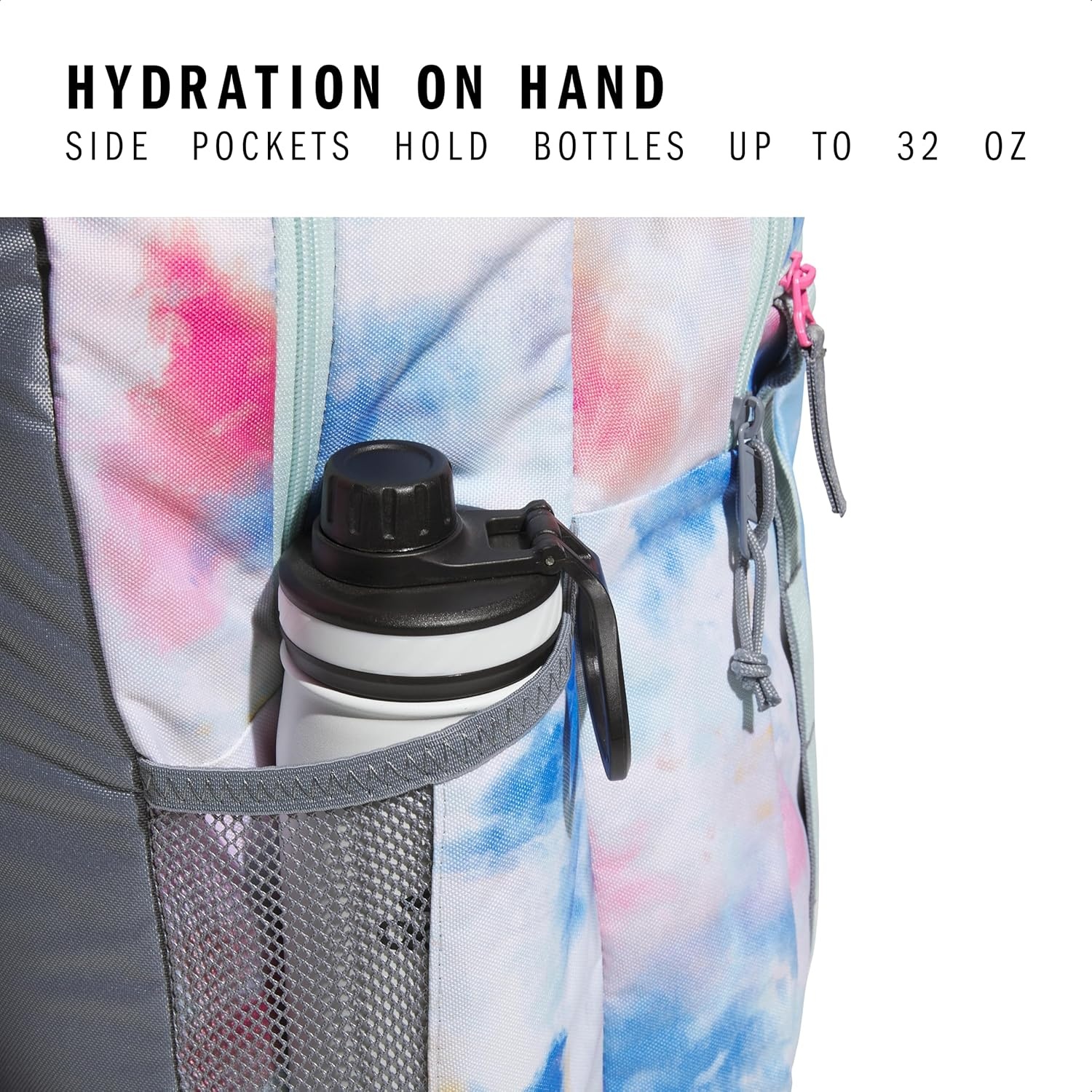 image:imageadidas Excel 7 School Backpack for Laptop Gym and Travel 34LTie Dye Wash Halo Mint GreenGreyPulse Magenta Pink7