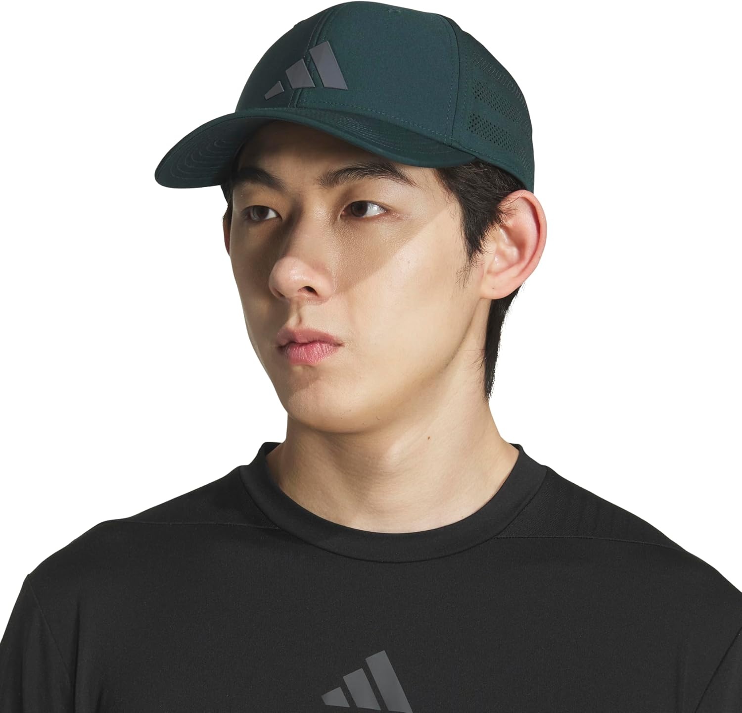 image:imageadidas Gameday Structured Stretch Fit Hat 40Aurora Green IvyGrey Six4