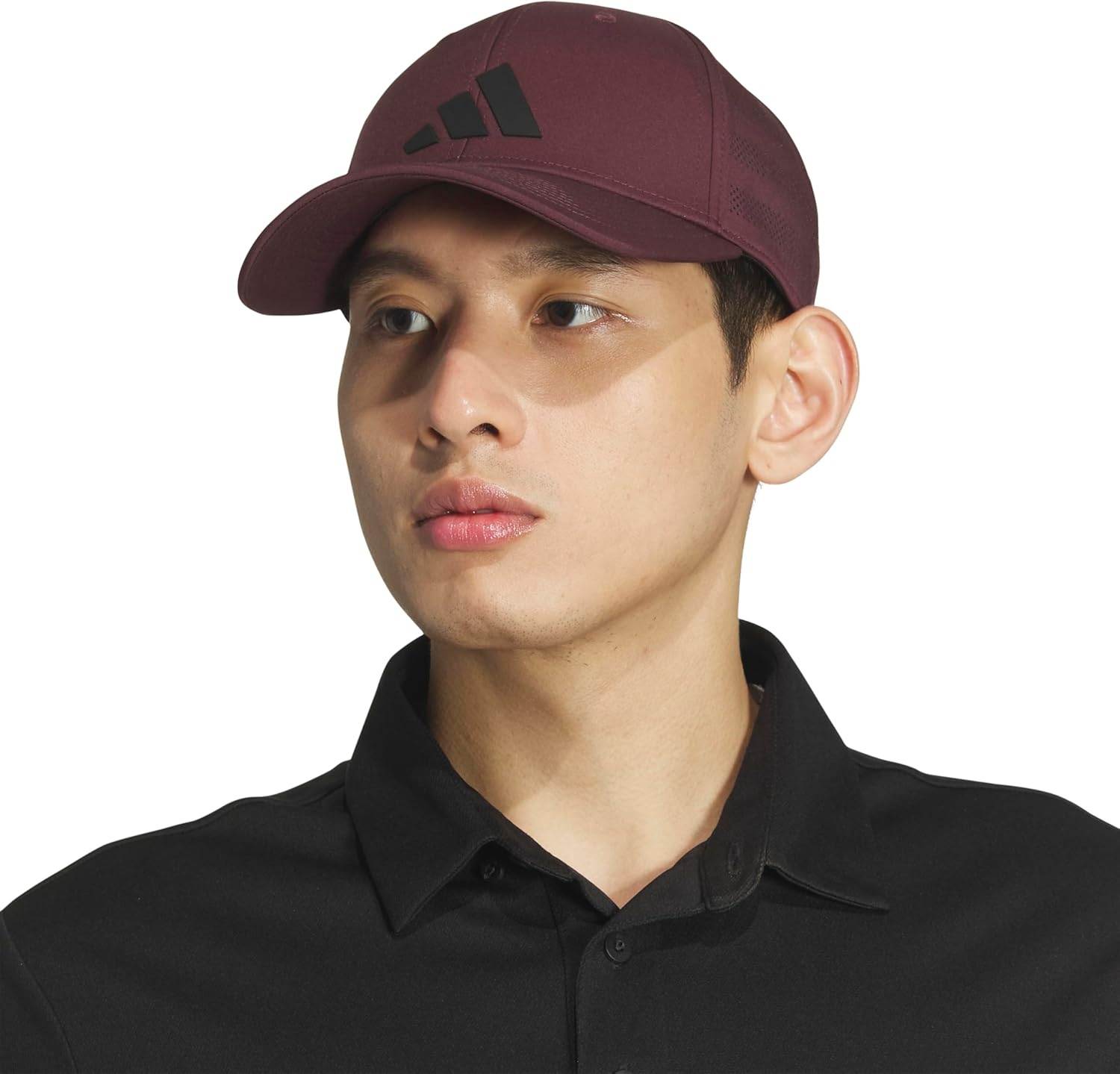 image:imageadidas Gameday Structured Stretch Fit Hat 40Aurora Ruby RedBlack4