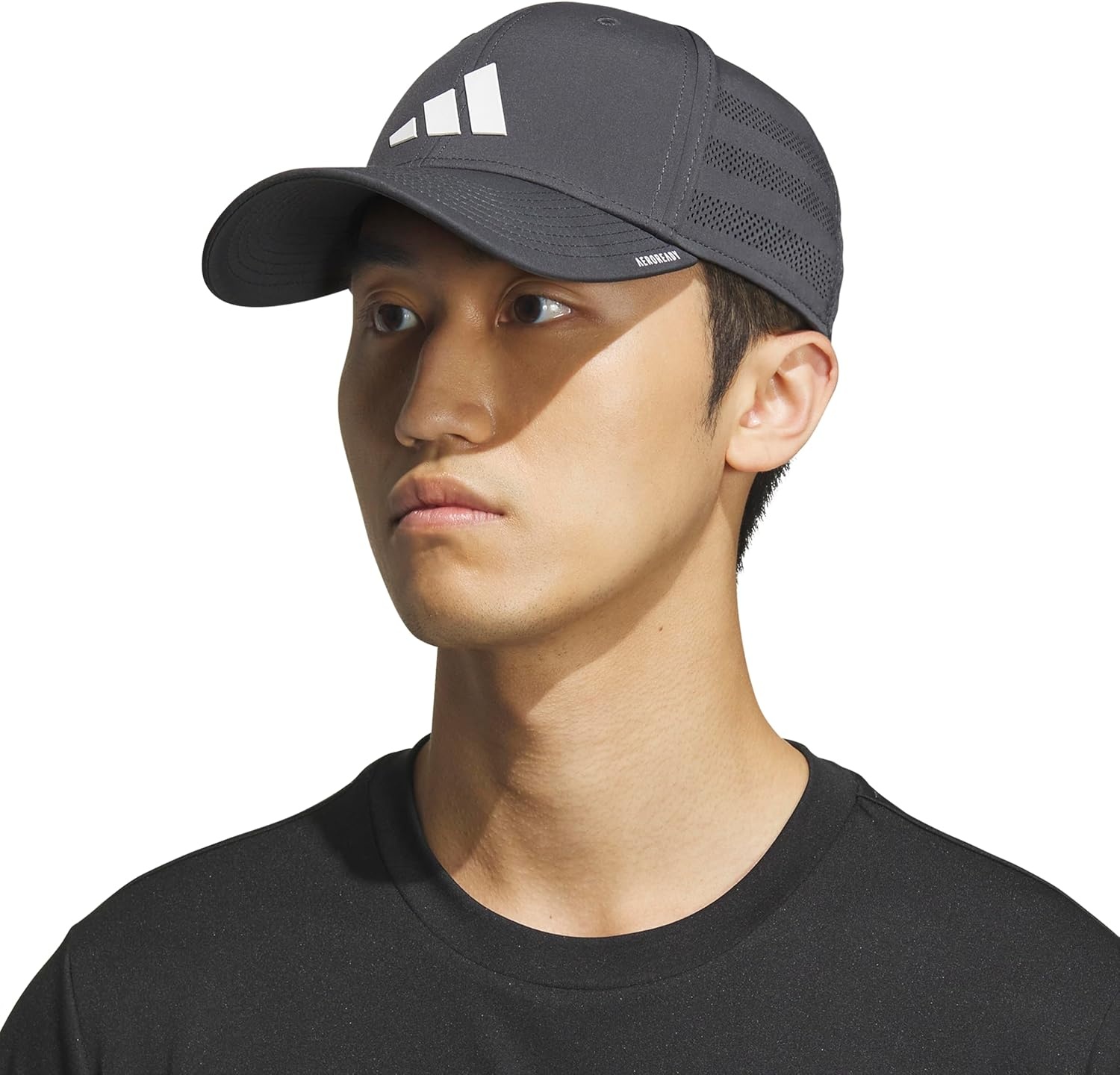 image:imageadidas Gameday Structured Stretch Fit Hat 40Grey SixWhite4