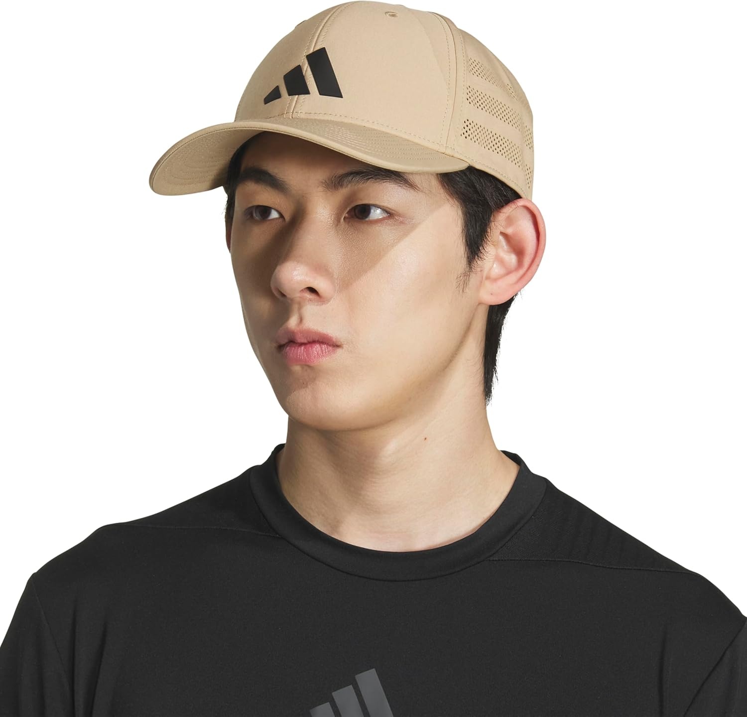 image:imageadidas Gameday Structured Stretch Fit Hat 40Warm Sandstone BeigeBlack4
