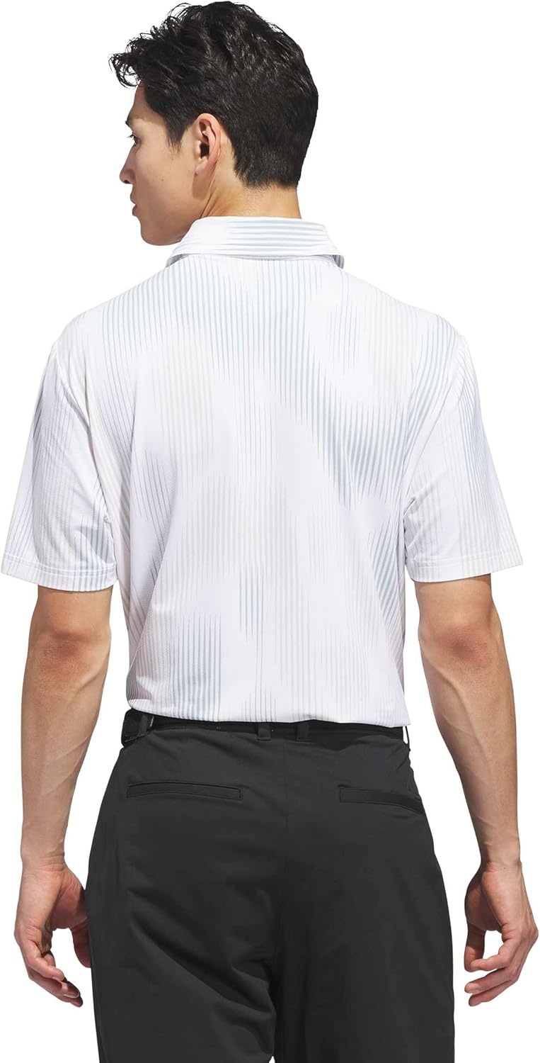 image:imageadidas Golf Mens Ultimate365 Tour Cool Feel Print Polo ShirtWonder Sage