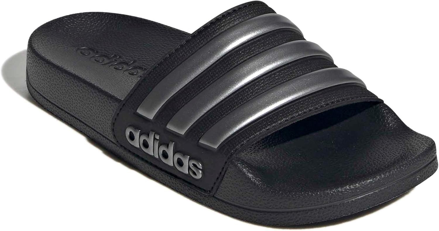 image:imageadidas Kids Adilette Shower SlideBlackIron MetallicBlack