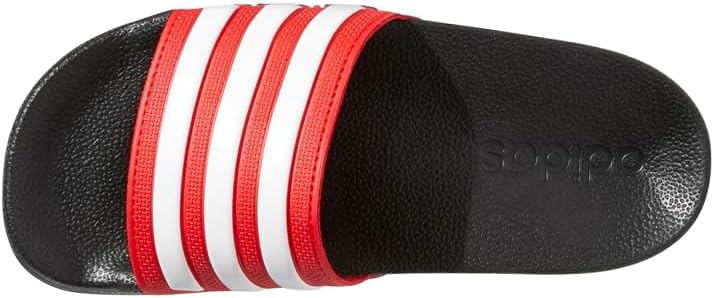 image:imageadidas Kids Adilette Shower SlideBlackWhiteVivid Red