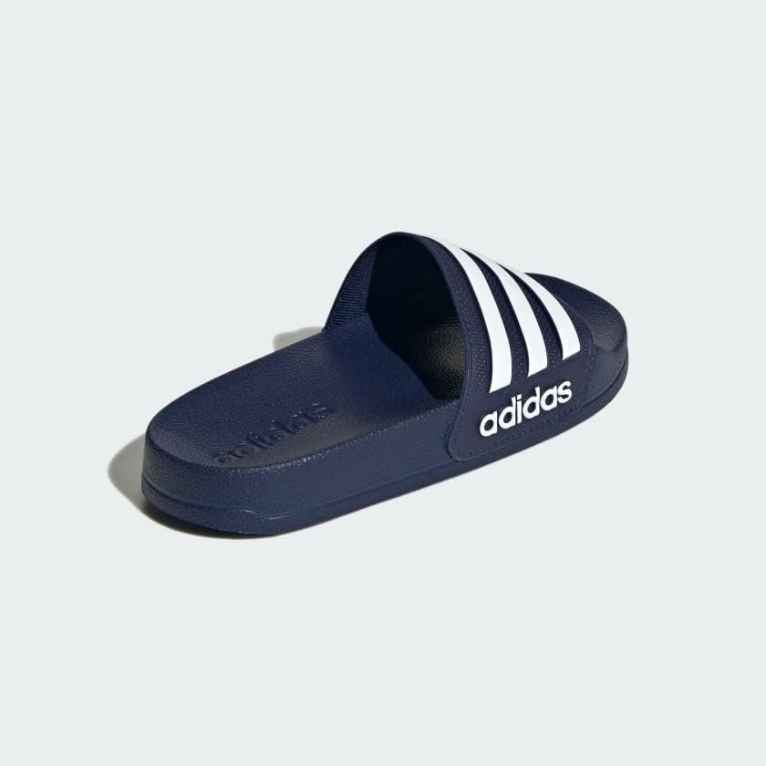 image:imageadidas Kids Adilette Shower SlideDark BlueWhiteDark Blue