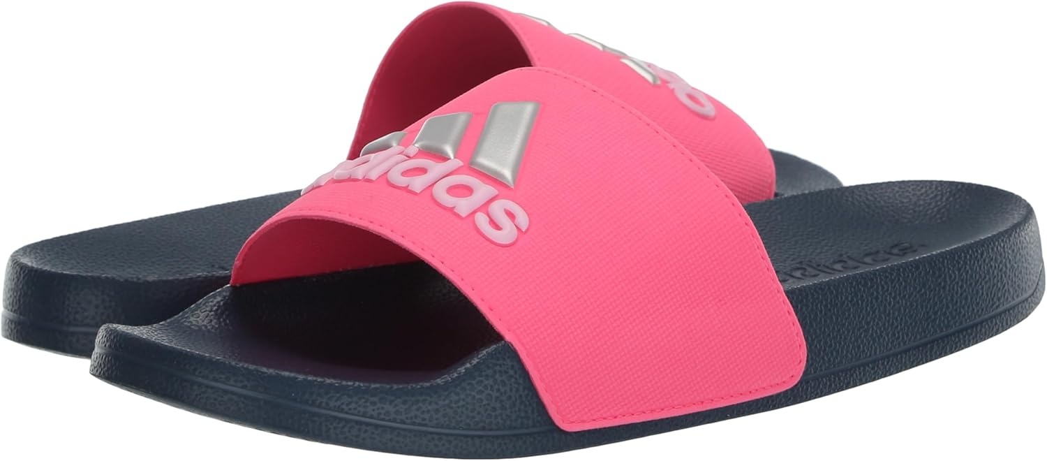 image:imageadidas Kids Adilette Shower SlideLucid PinkSilver MetallicPreloved Ink