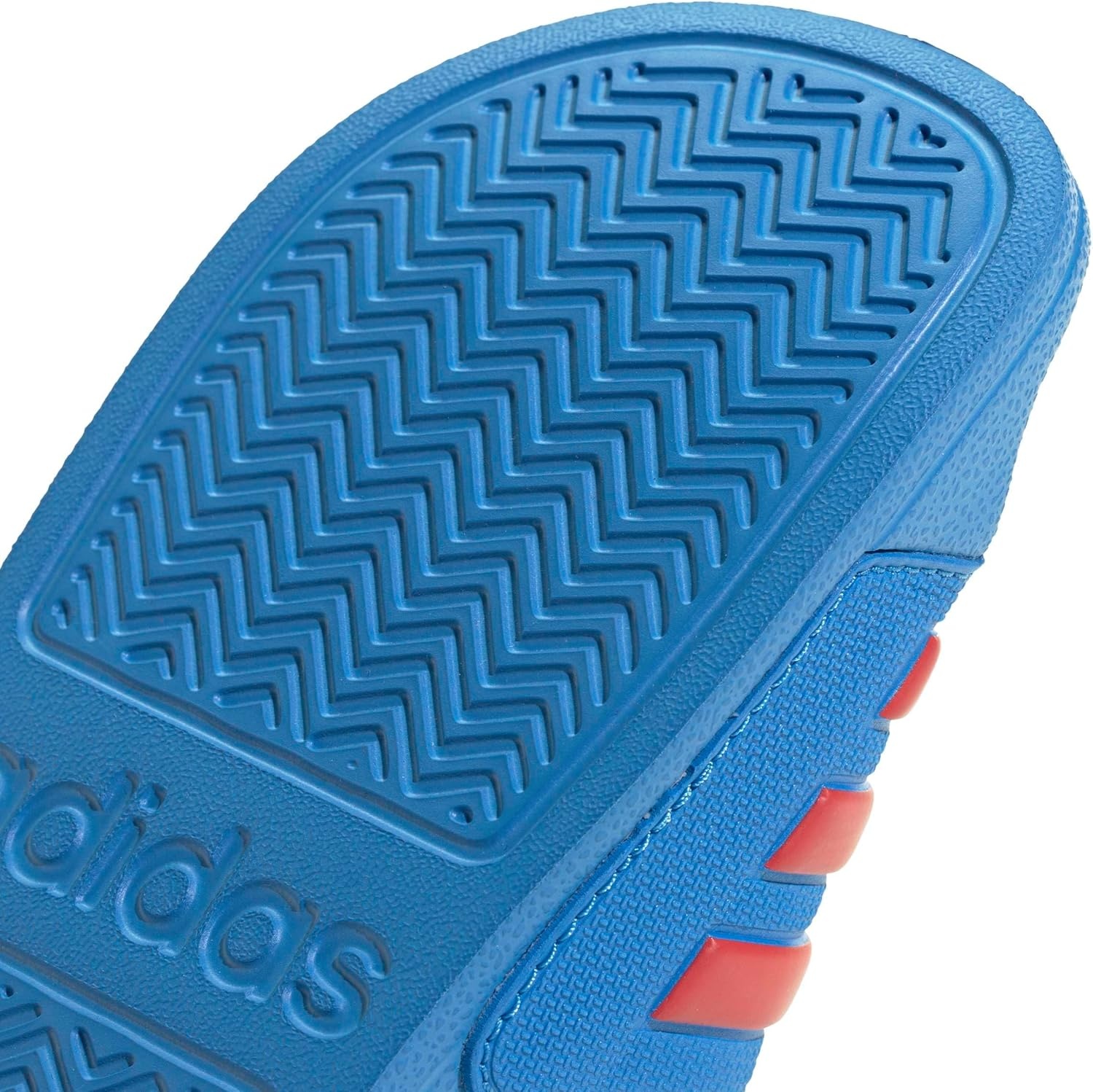 image:imageadidas Kids Adilette Shower SlideLucid Ray BlueSemi Lucid RedOff White