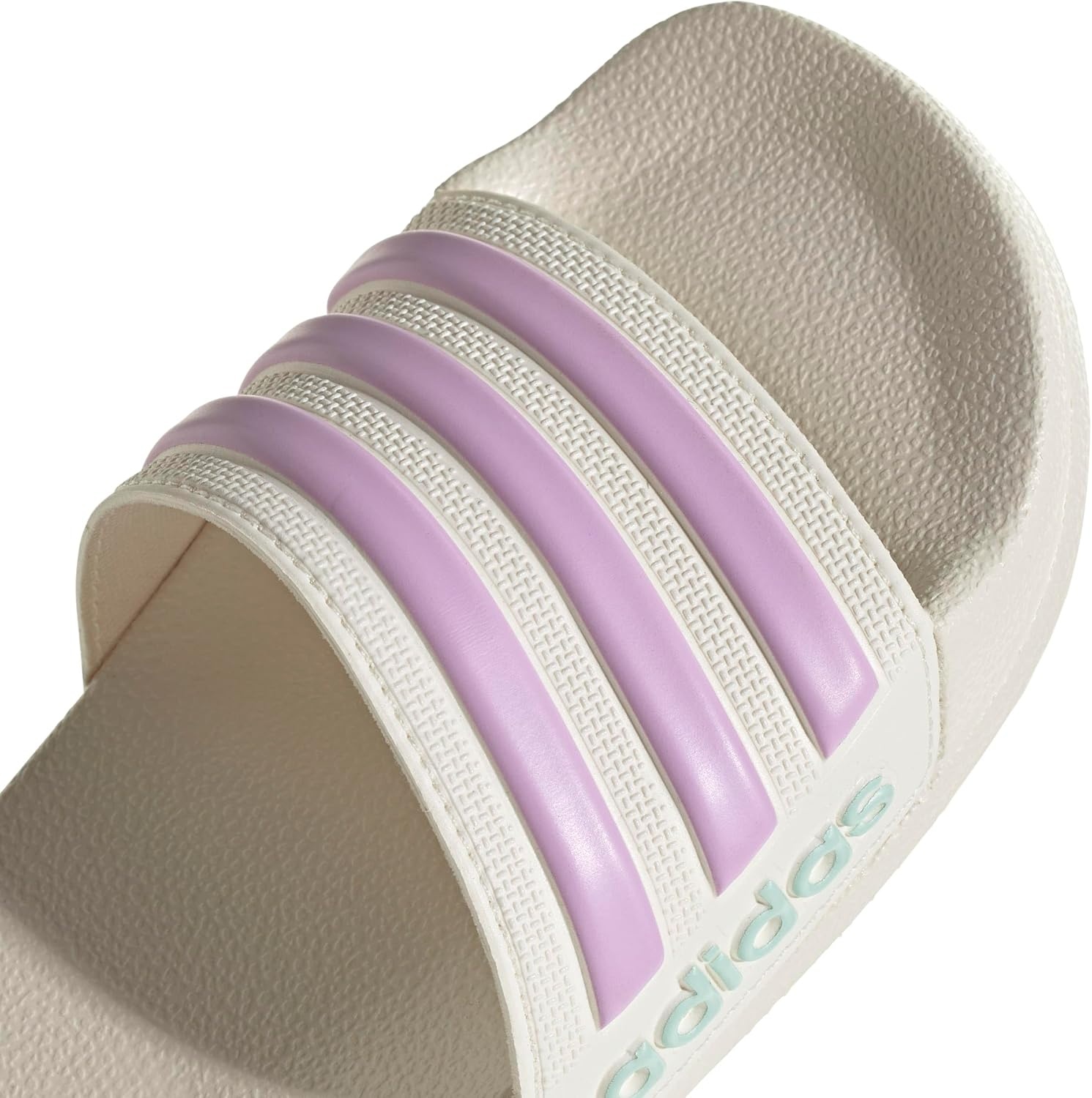 image:imageadidas Kids Adilette Shower SlideOff WhiteBliss LilacHalo Mint