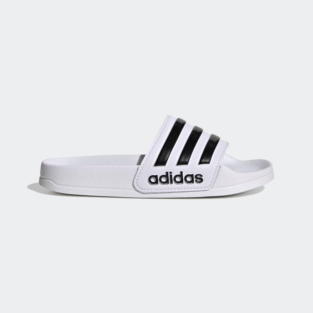 image:imageadidas Kids Adilette Shower SlideWhiteBlackBlack