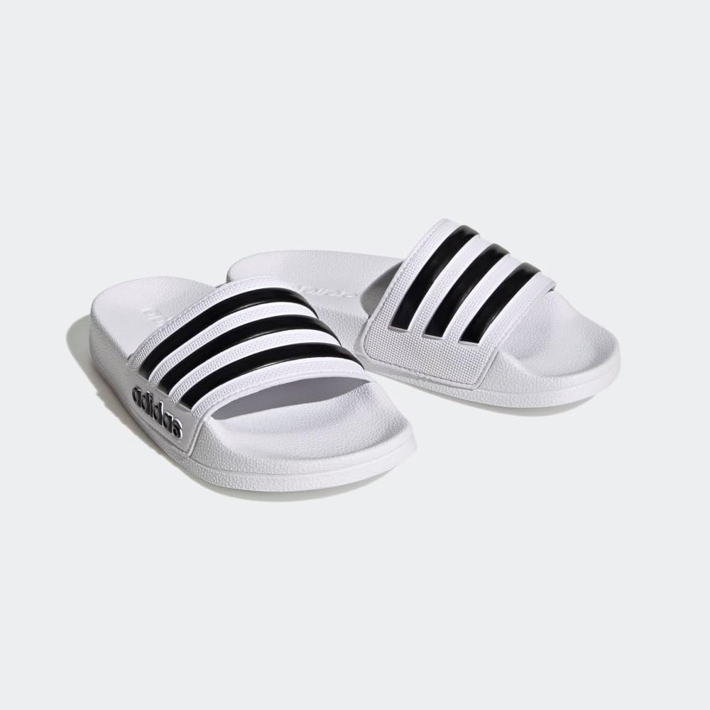 image:imageadidas Kids Adilette Shower SlideWhiteBlackBlack