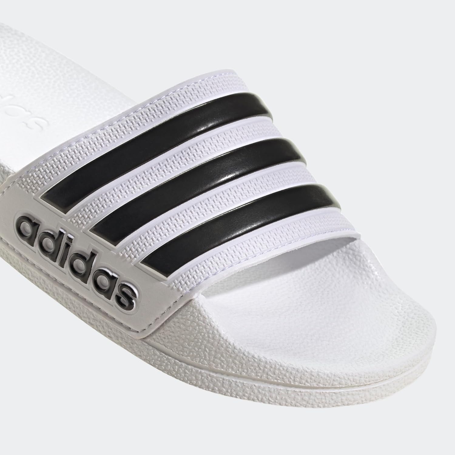 image:imageadidas Kids Adilette Shower SlideWhiteBlackBlack
