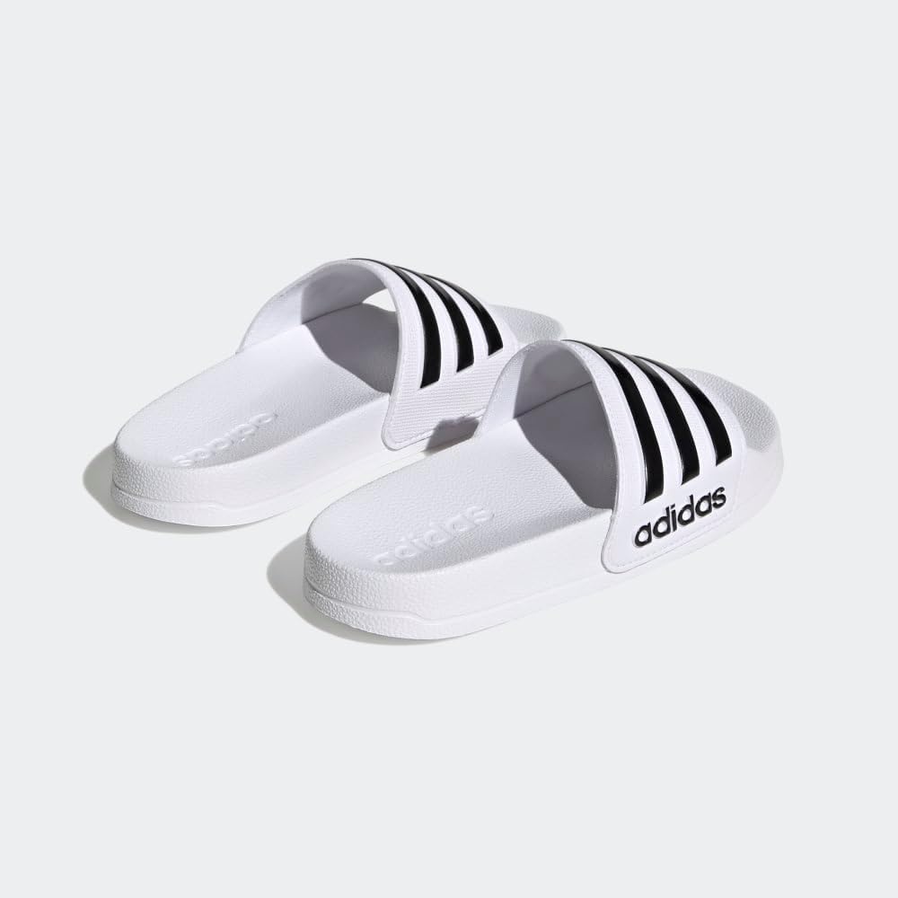 image:imageadidas Kids Adilette Shower SlideWhiteBlackBlack