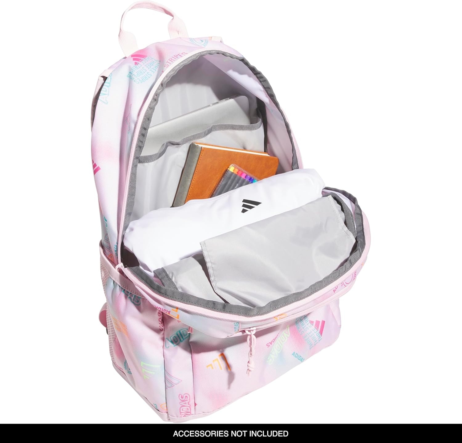 image:imageadidas Kids Affiliate Backpack School Bag for Girls and Boys 27LAdi Haze Clear PinkWhite