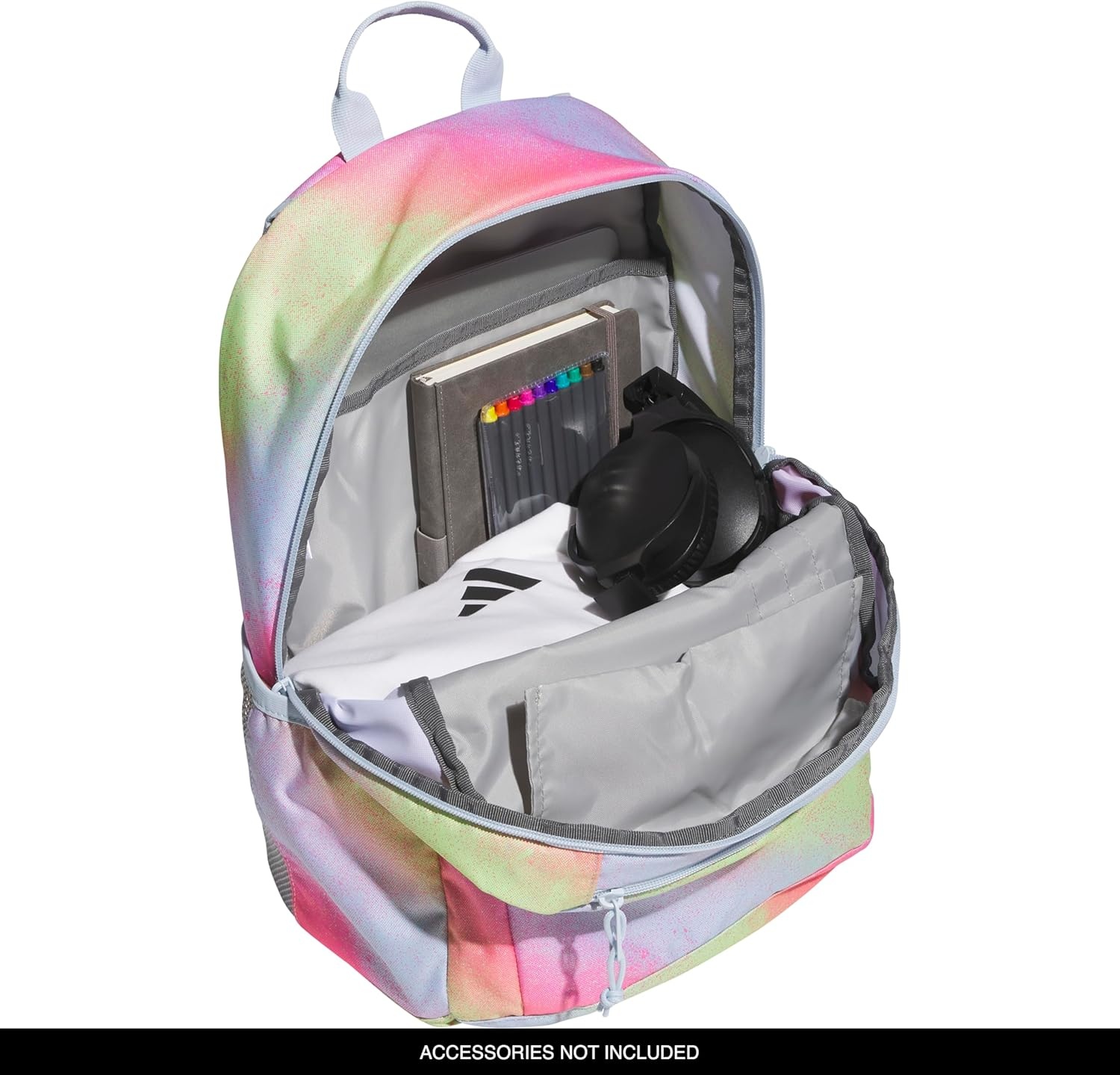 image:imageadidas Kids Affiliate Backpack School Bag for Girls and Boys 27LSpray Gradient Pulse LimeCrystal Sky Blue