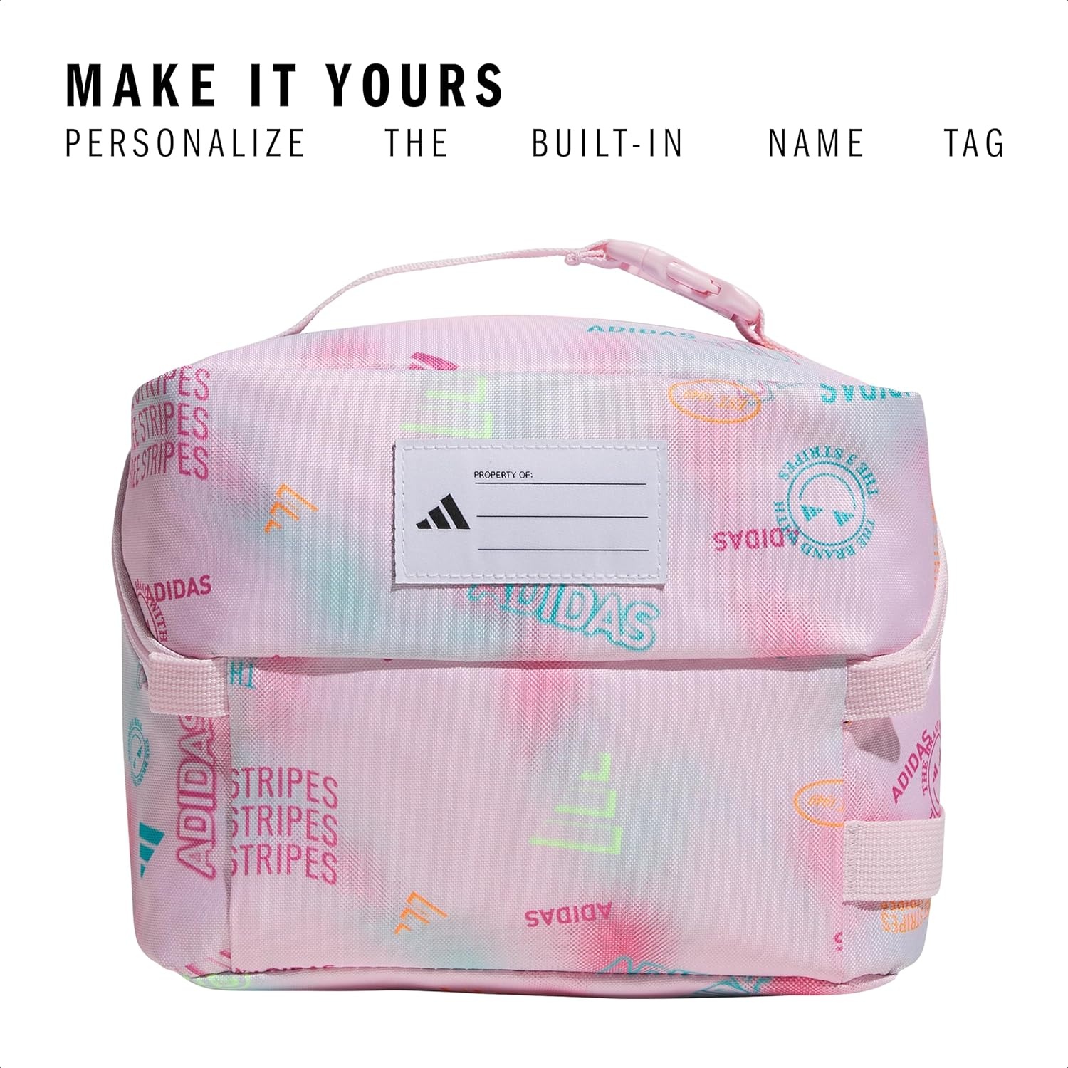 image:imageadidas Kids Affiliate Lunch Bag Insulated Lunchbox for Girls and Boys 6LAdi Haze Clear PinkClear PinkWhite