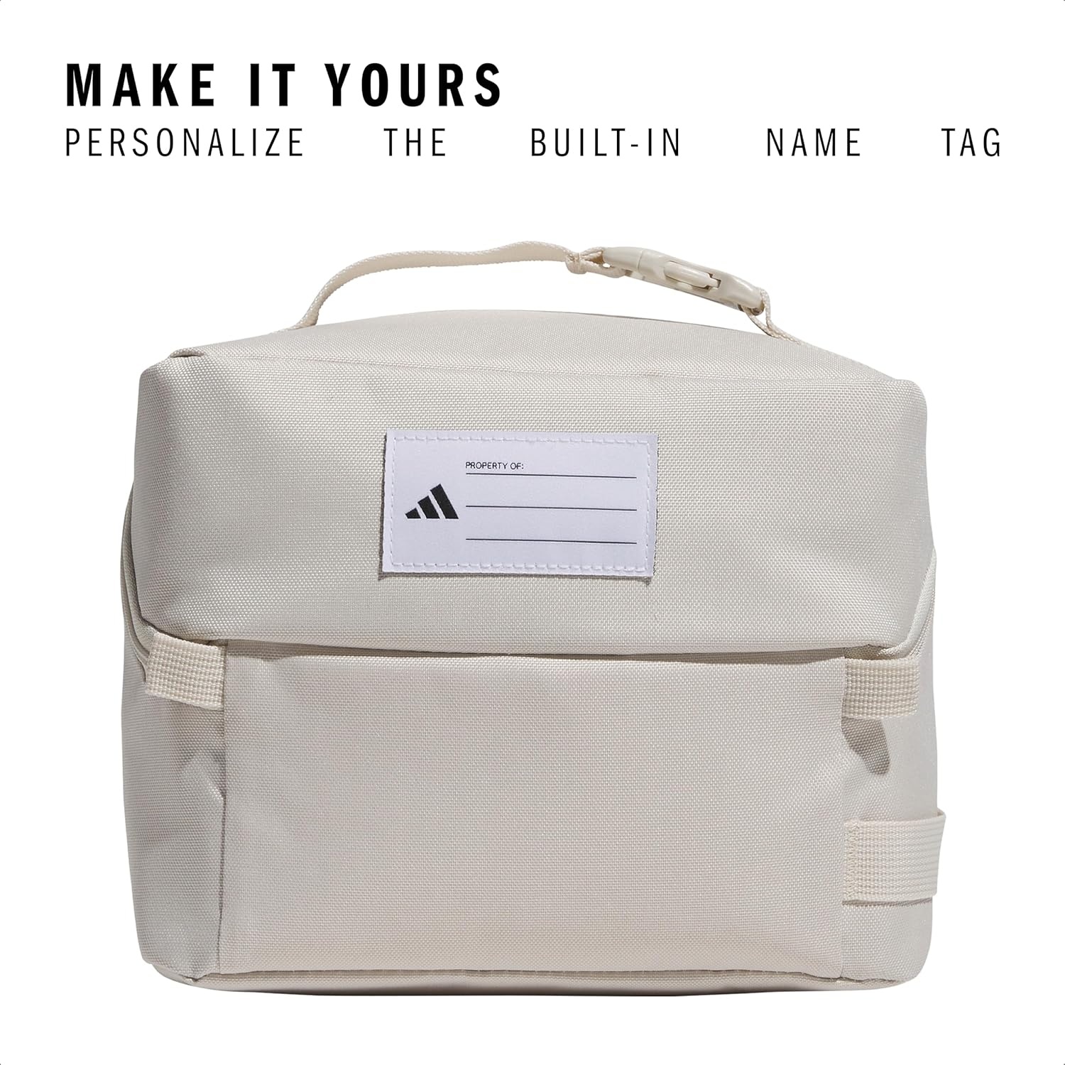 image:imageadidas Kids Affiliate Lunch Bag Insulated Lunchbox for Girls and Boys 6LAlumina BeigeWhite