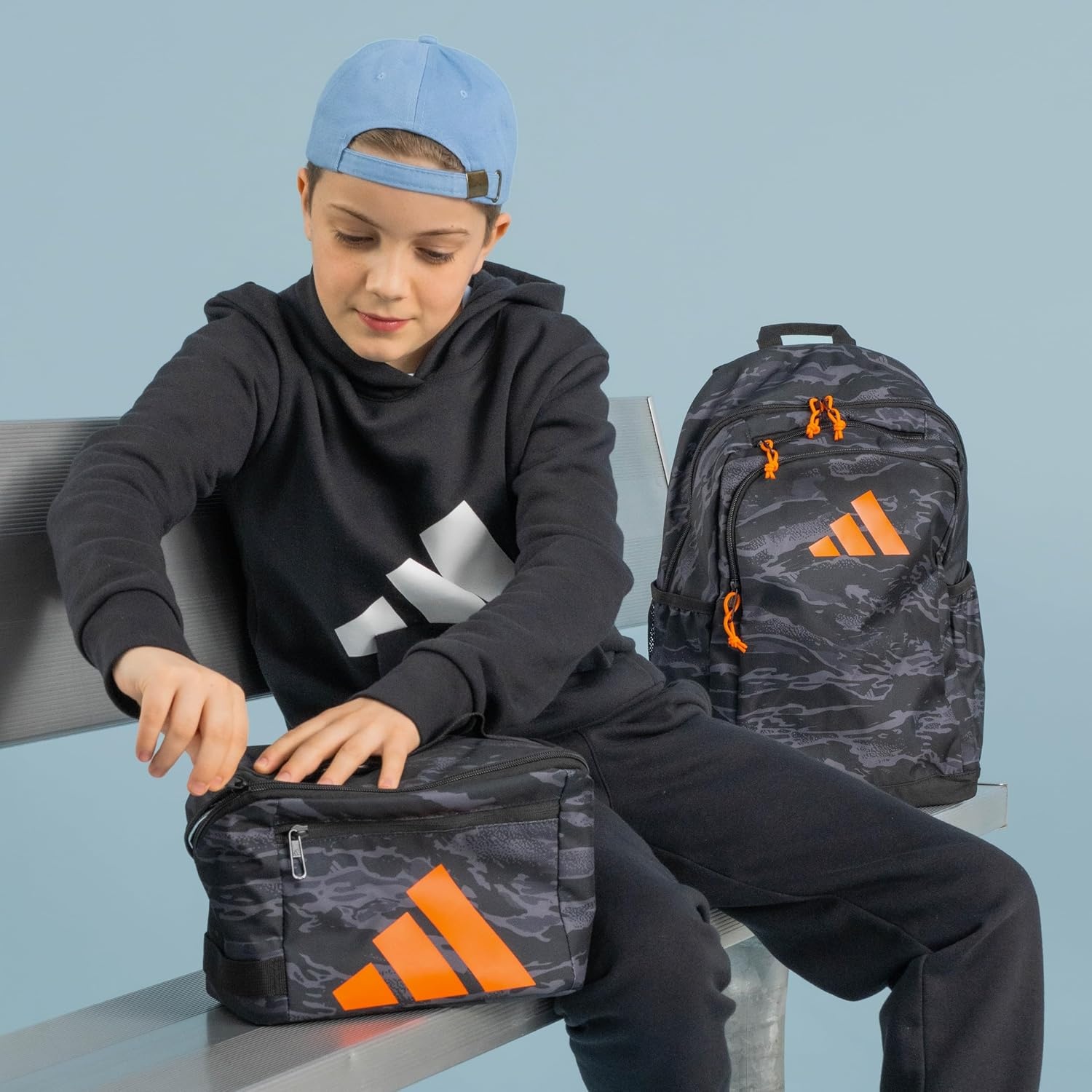 image:imageadidas Kids Affiliate Lunch Bag Insulated Lunchbox for Girls and Boys 6LGrey TwoGrey Three