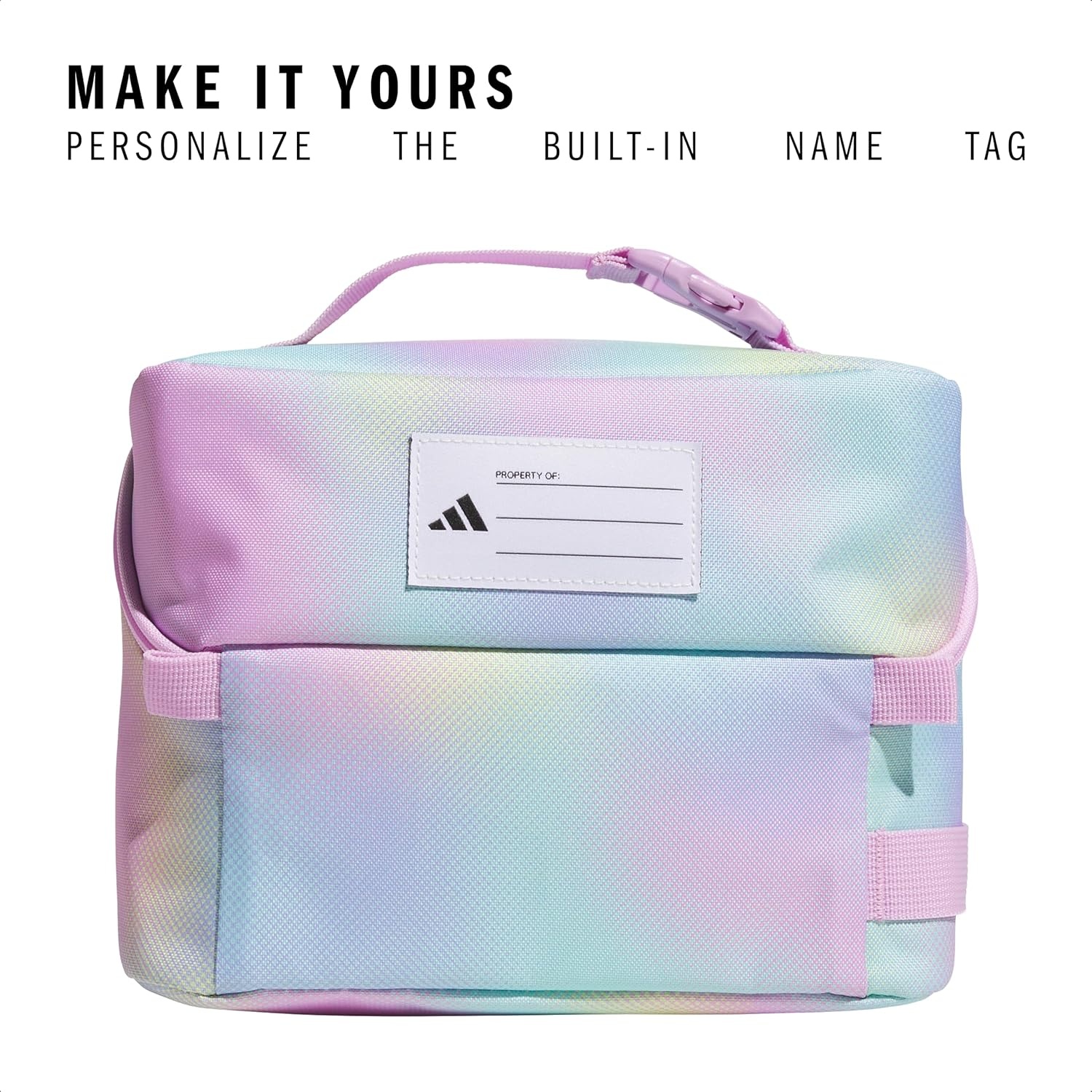 image:imageadidas Kids Affiliate Lunch Bag Insulated Lunchbox for Girls and Boys 6LHalftone Gradient Bliss LilacBliss Lilac Purple