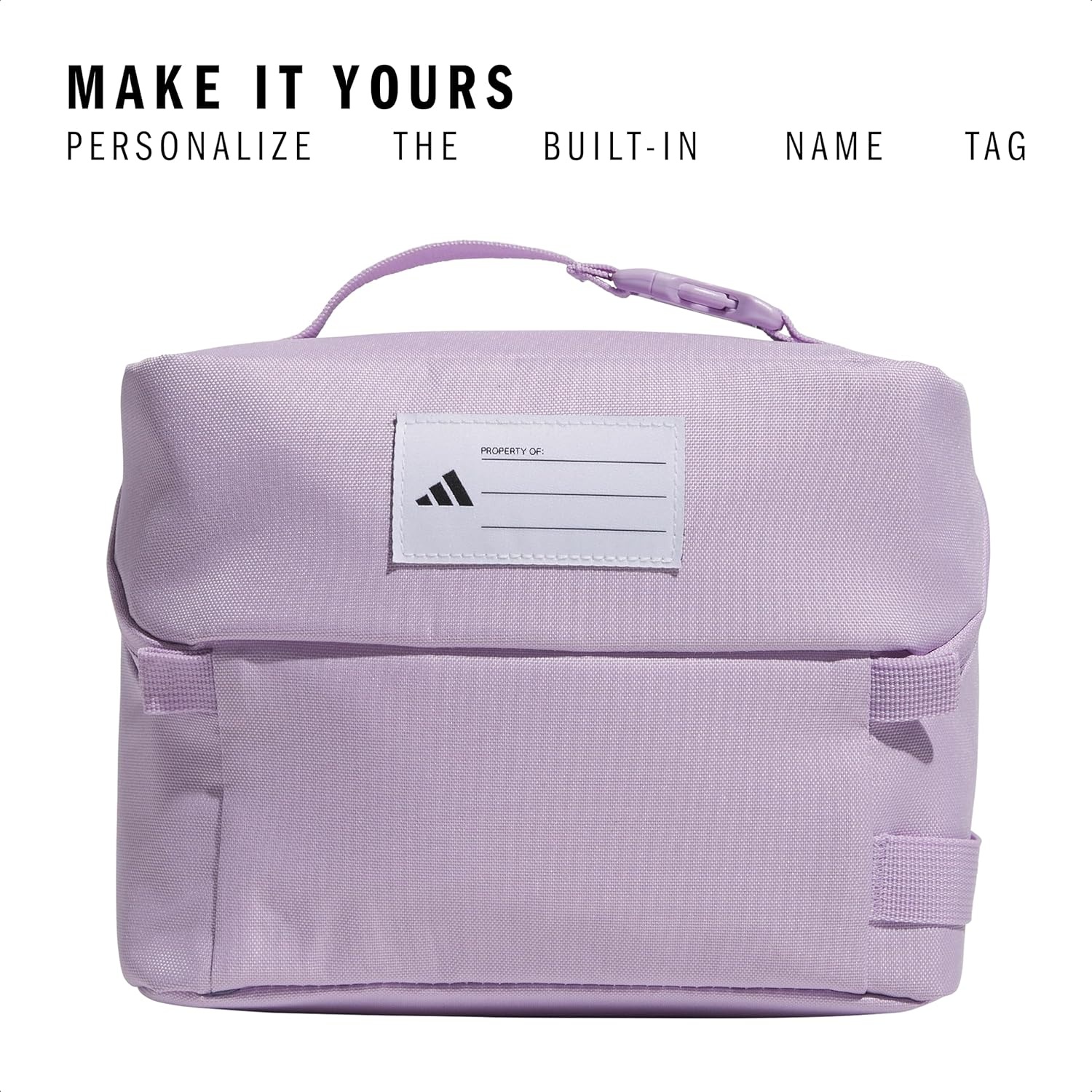 image:imageadidas Kids Affiliate Lunch Bag Insulated Lunchbox for Girls and Boys 6LPowder Plum PurpleClear PinkSemi Flash Aqua Blue