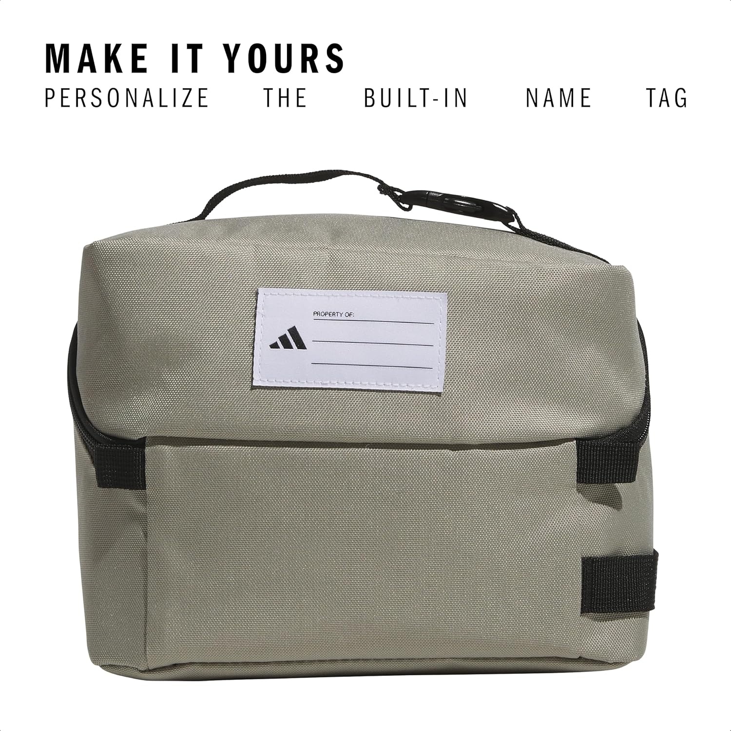 image:imageadidas Kids Affiliate Lunch Bag Insulated Lunchbox for Girls and Boys 6LSilver Pebble GreyBlack