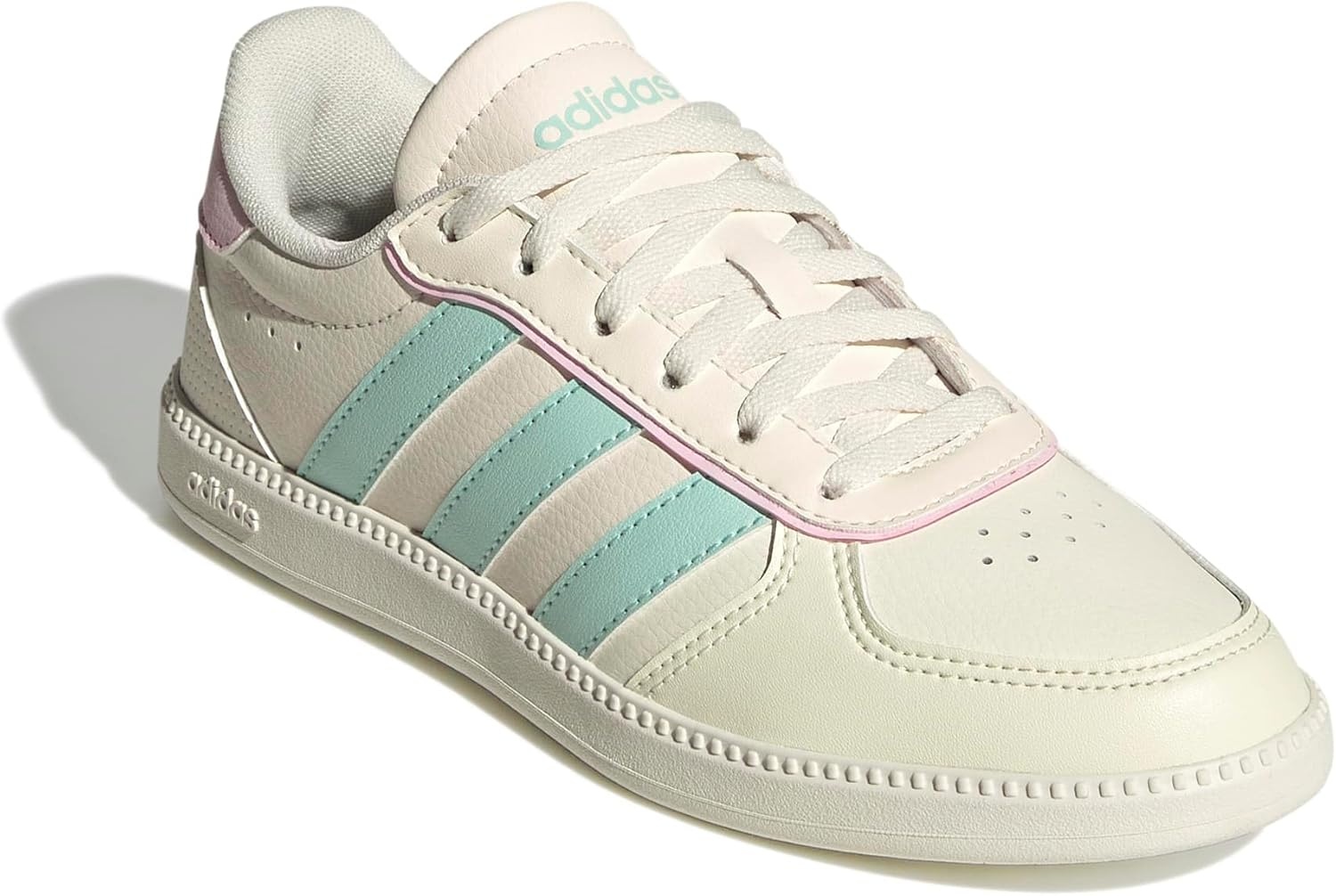image:imageadidas Kids Breaknet Sleek ShoesOff WhiteSemi Flash AquaClear Pink