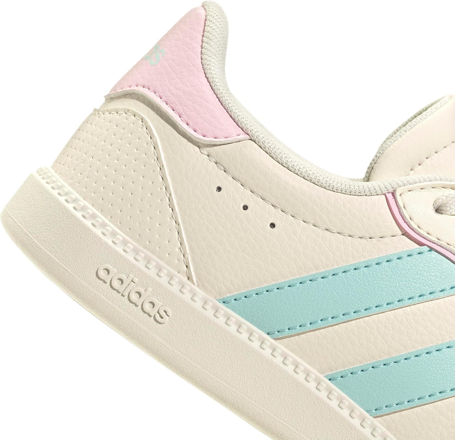 image:imageadidas Kids Breaknet Sleek ShoesOff WhiteSemi Flash AquaClear Pink