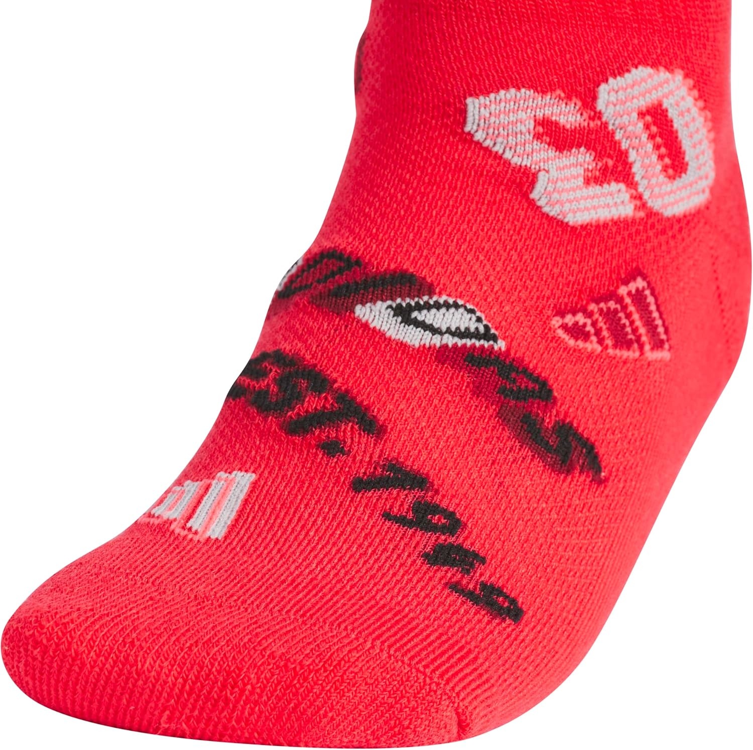image:imageadidas Kids Cushioned Crew Socks for Boys amp Girls 6 Pairs Durable amp ComfortableMixedPure Ruby RedBlackWhite