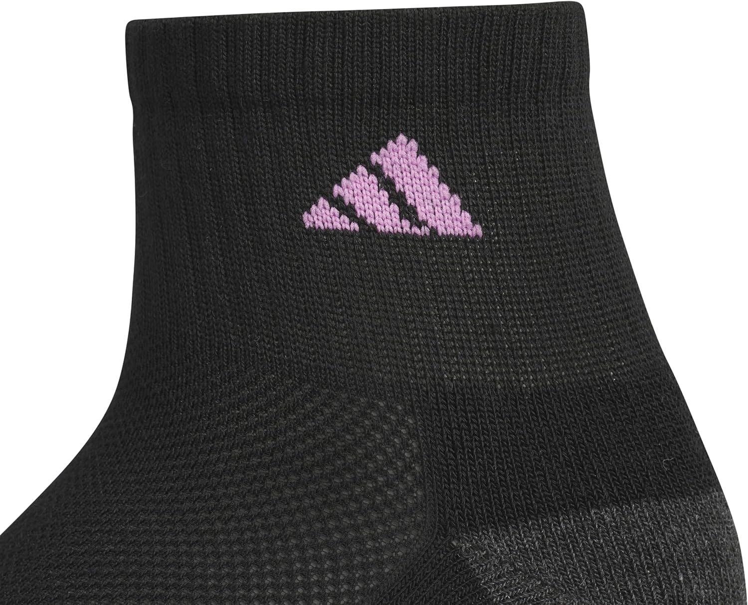 image:imageadidas Kids Cushioned Quarter Ankle Socks for Boys and Girls 6 Pairs Durable amp ComfortableBlackPreloved PurpleIce LavenderGirls