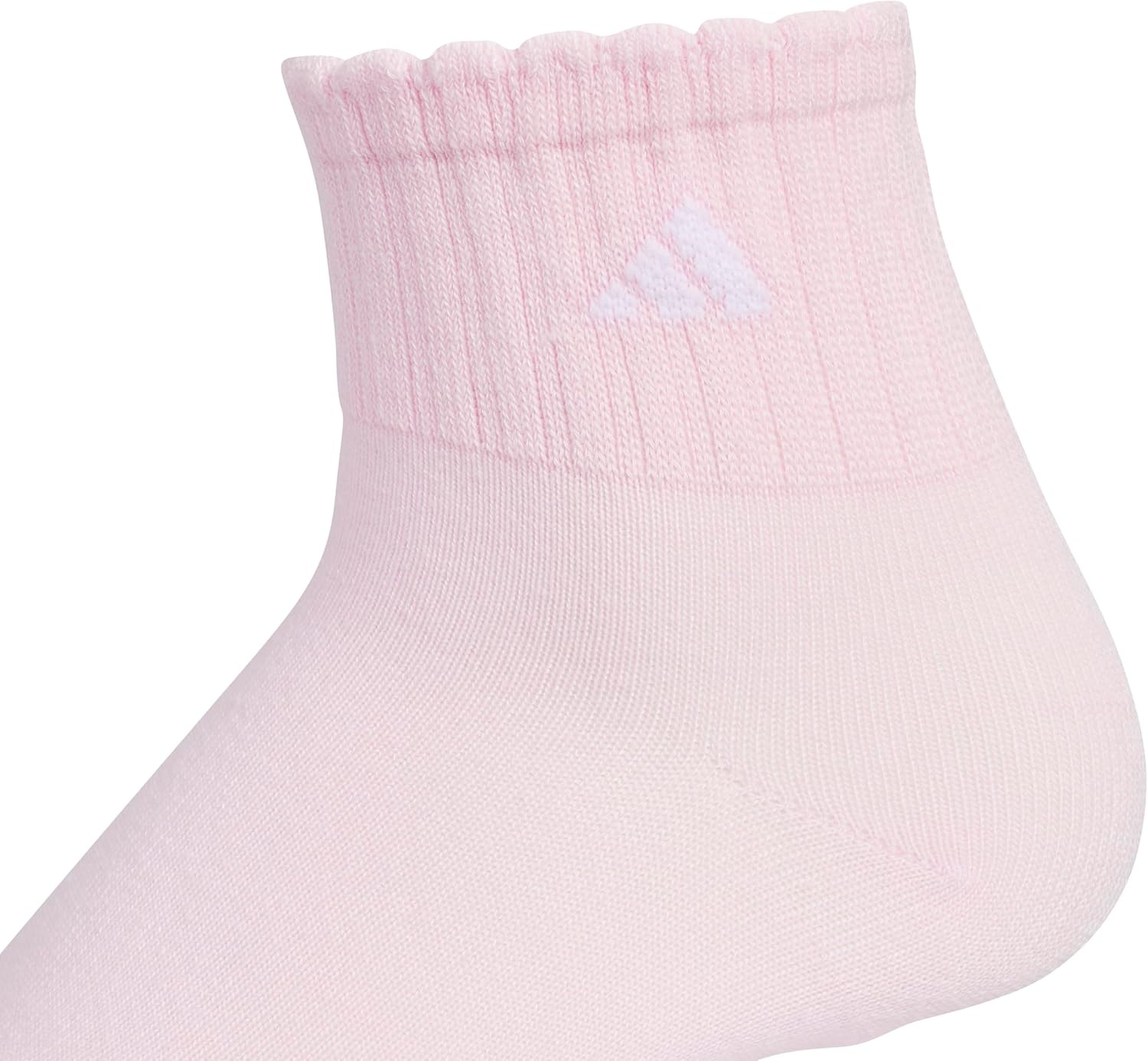 image:imageadidas Kids Cushioned Quarter Ankle Socks for Boys and Girls 6 Pairs Durable amp ComfortableClear PinkSemi Frozen Turbo PinkDistilled PinkGirlsFashion