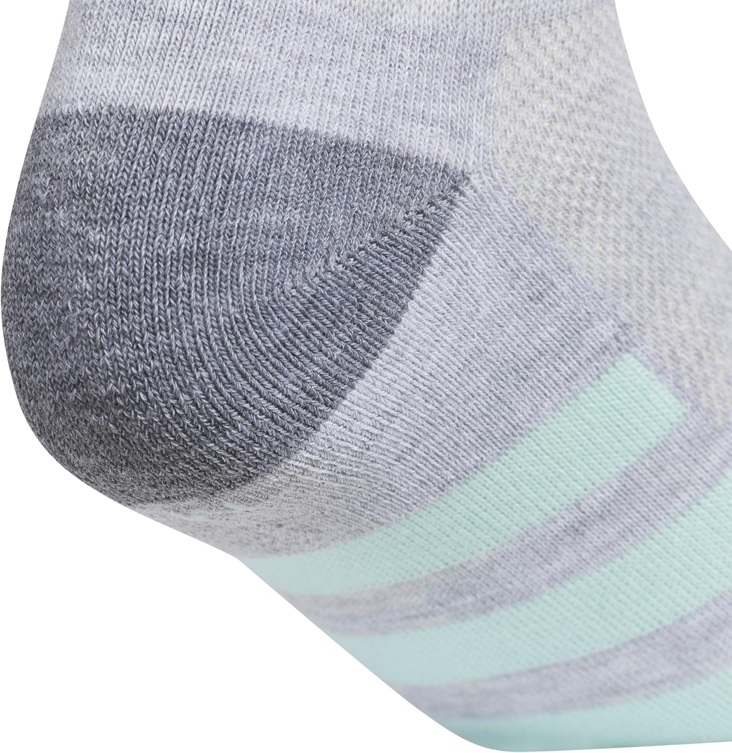 image:imageadidas Kids Cushioned Quarter Ankle Socks for Boys and Girls 6 Pairs Durable amp ComfortableCool Light HeatherGreySemi Flash Aqua BlueGirls