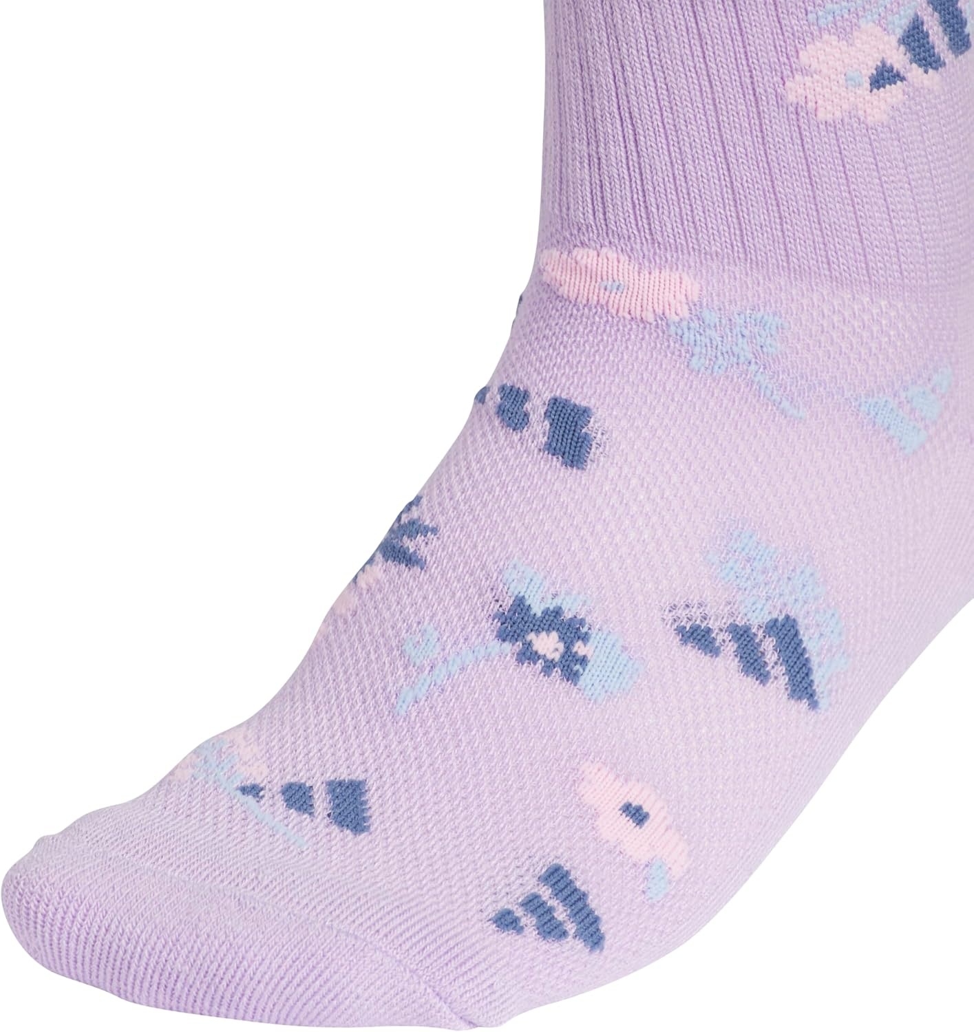 image:imageadidas Kids Cushioned Quarter Ankle Socks for Boys and Girls 6 Pairs Durable amp ComfortablePowder Plum PurpleGlow BlueClear PinkGirlsGraphic