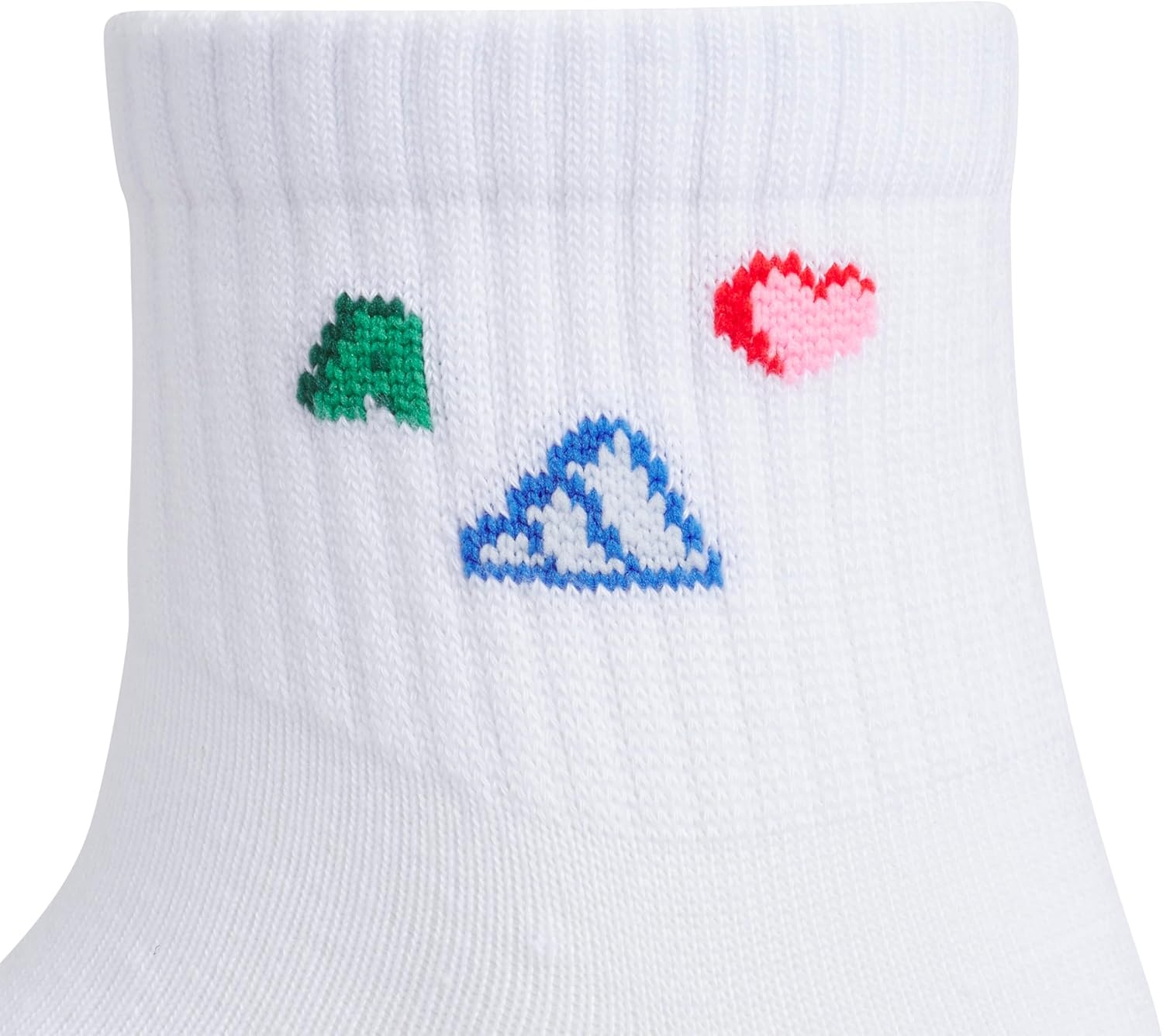 image:imageadidas Kids Cushioned Quarter Ankle Socks for Boys and Girls 6 Pairs Durable amp ComfortableWhiteBlackCharm