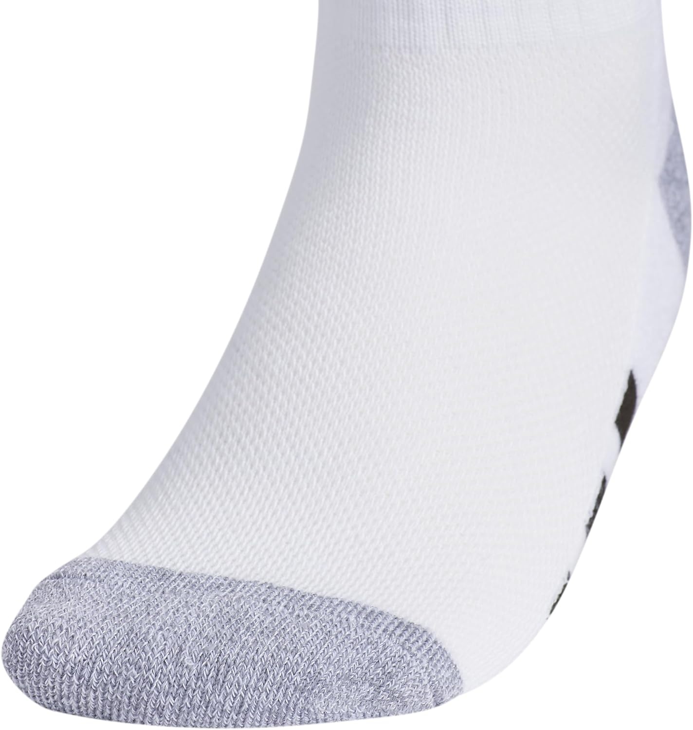 image:imageadidas Kids Cushioned Quarter Ankle Socks for Boys and Girls 6 Pairs Durable amp ComfortableWhiteBlackWhite