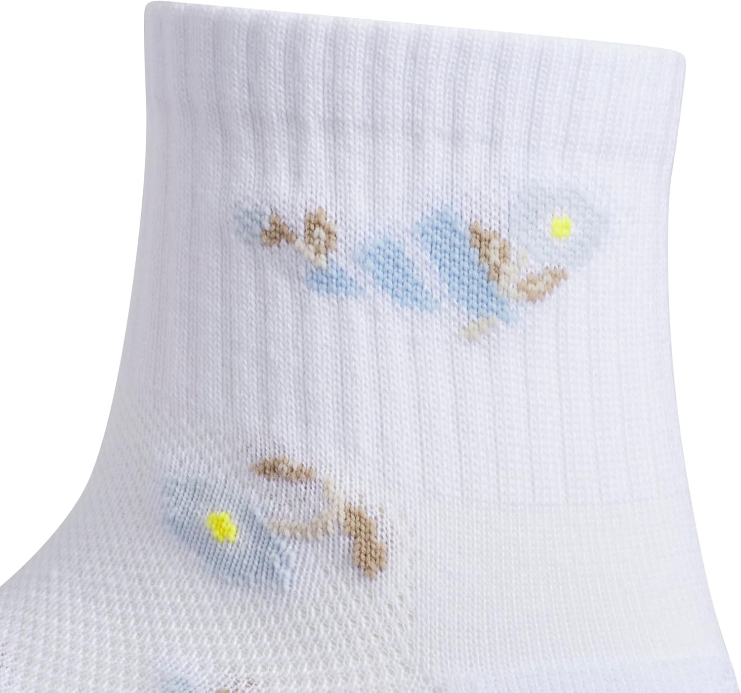 image:imageadidas Kids Cushioned Quarter Ankle Socks for Boys and Girls 6 Pairs Durable amp ComfortableWhiteGlow BlueTropic BloomGirlsGraphic2