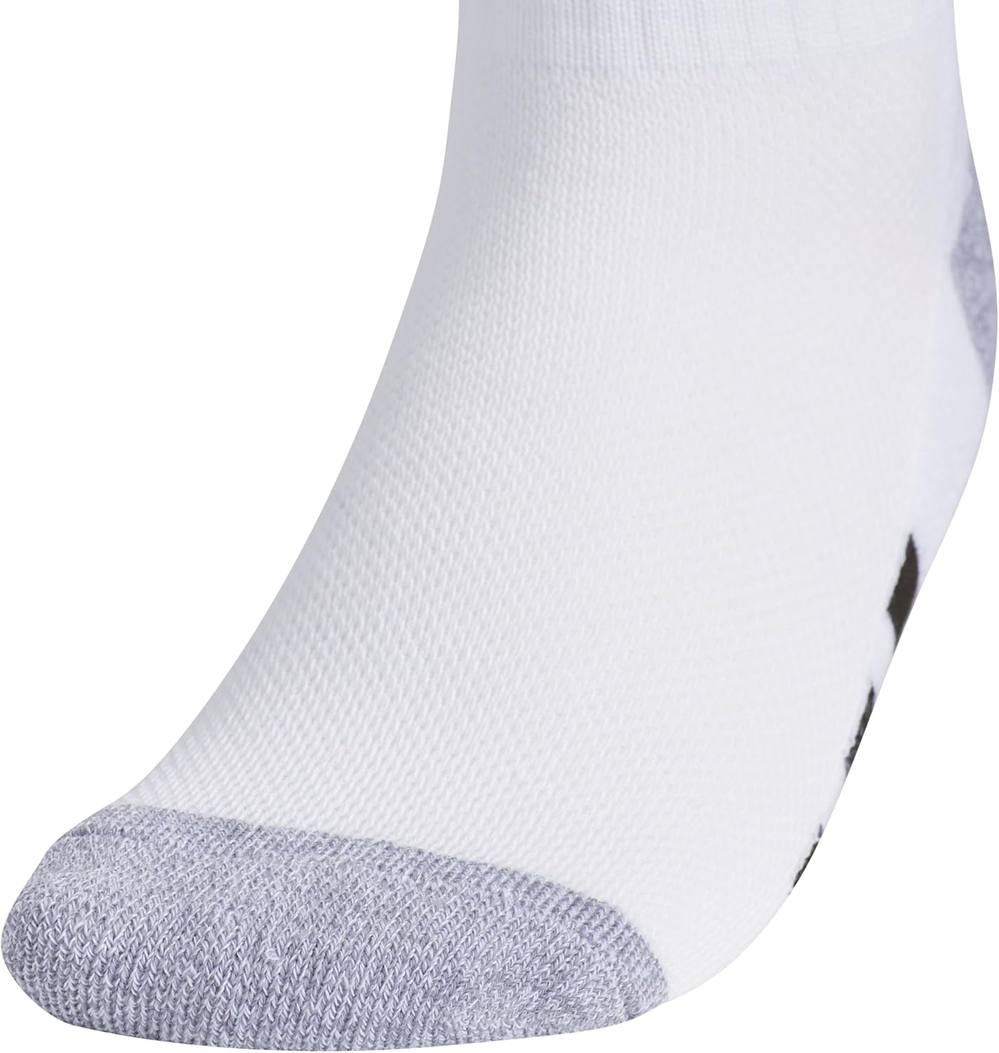 image:imageadidas Kids Cushioned Quarter Ankle Socks for Boys and Girls 6 Pairs Durable amp ComfortableWhiteGreyBlack