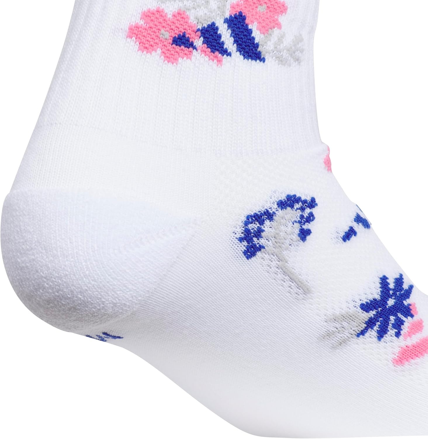 image:imageadidas Kids Cushioned Quarter Ankle Socks for Boys and Girls 6 Pairs Durable amp ComfortableWhiteTeam Royal BluePink FusionGirlsGraphic