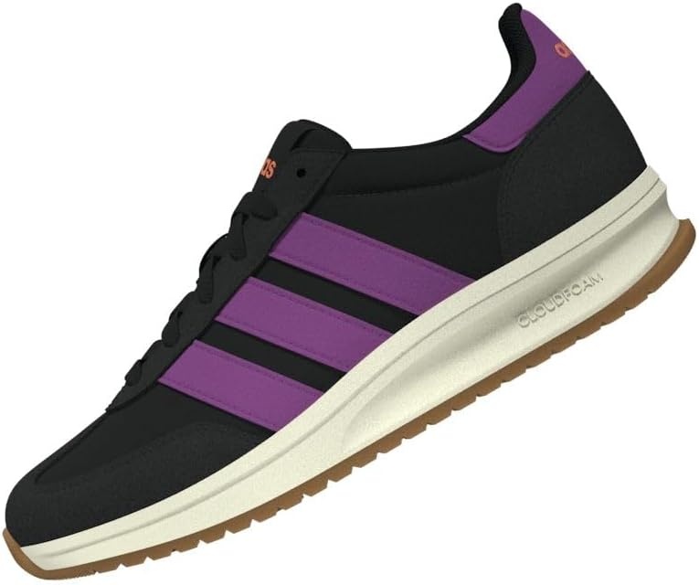 image:imageadidas Kids Girls Run 70S 20 Lace Up Sneakers Shoes Casual Grey WhiteBlackPurple BurstGum