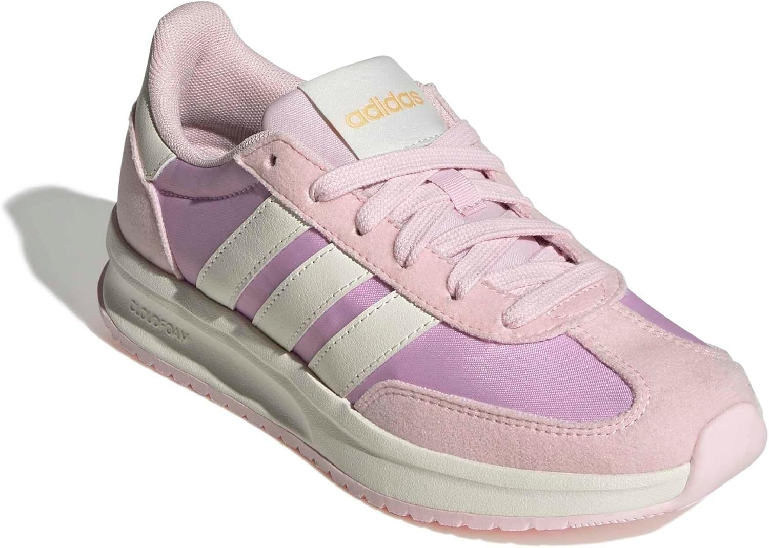 image:imageadidas Kids Girls Run 70S 20 Lace Up Sneakers Shoes Casual Grey WhiteBliss LilacOff WhiteClear Pink