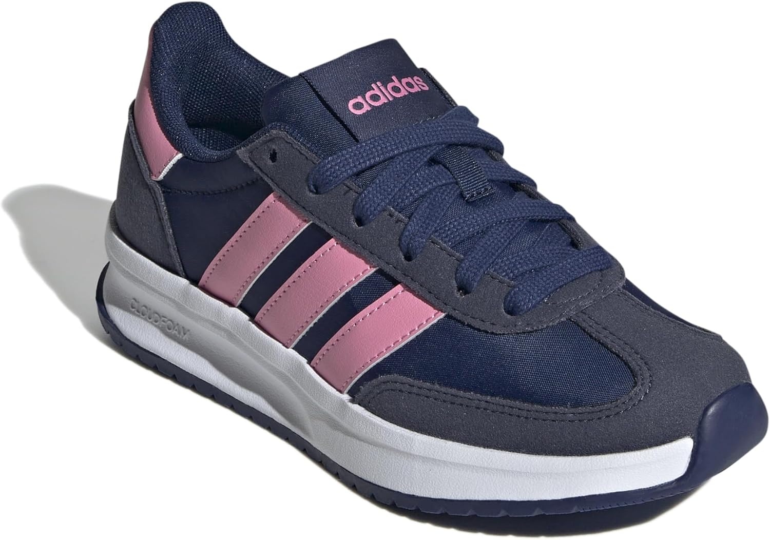 image:imageadidas Kids Girls Run 70S 20 Lace Up Sneakers Shoes Casual Grey WhiteDark BlueBliss PinkShadow Navy