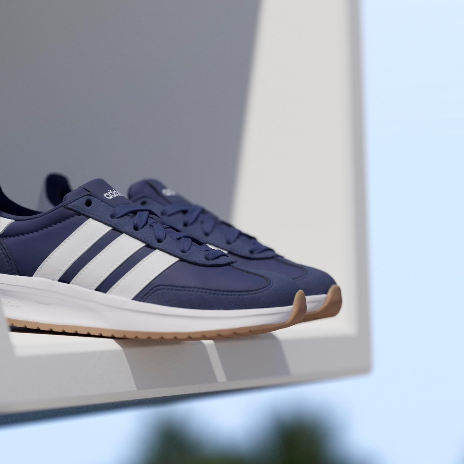 image:imageadidas Kids Girls Run 70S 20 Lace Up Sneakers Shoes Casual Grey WhiteDark BlueWhite